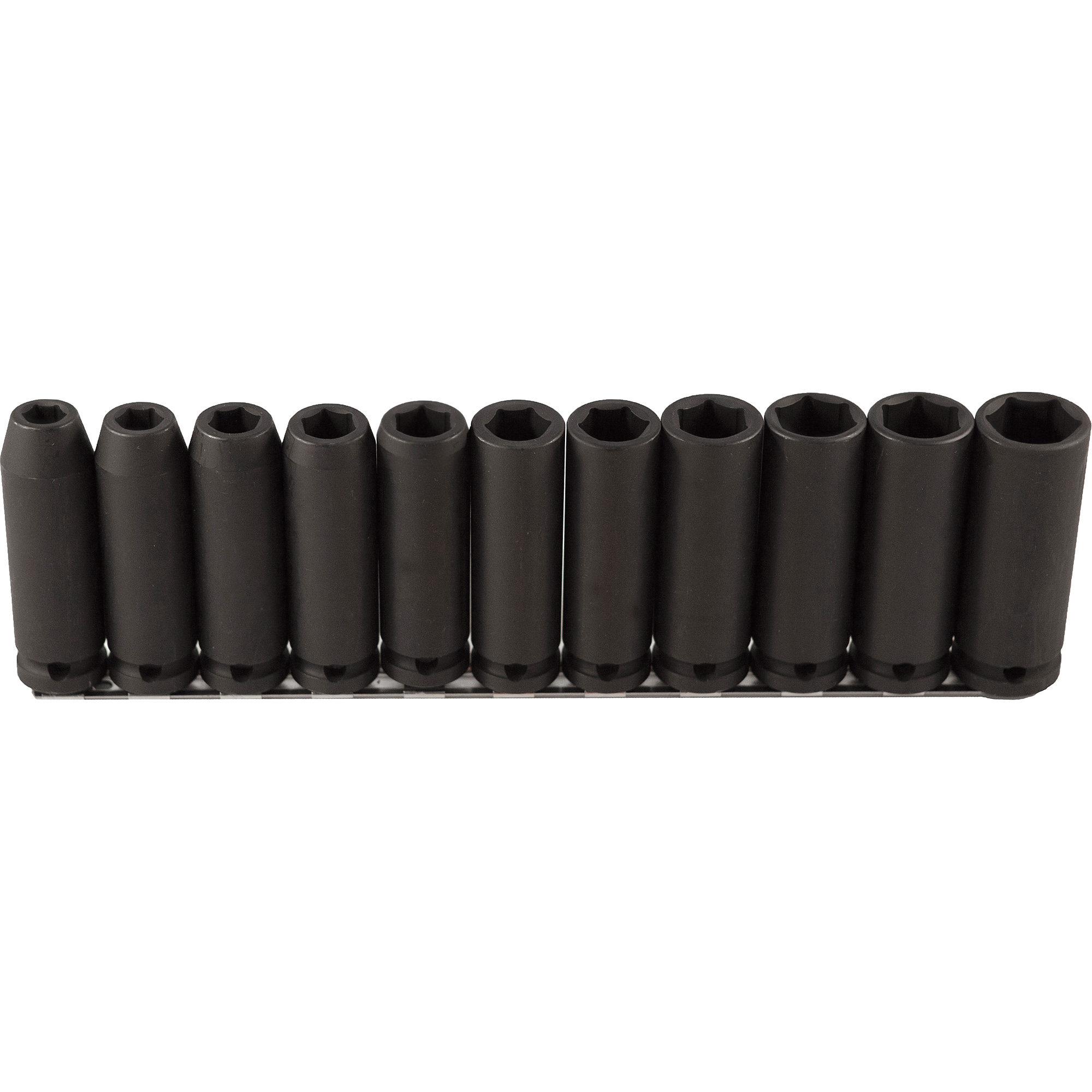 Jeu de douilles longues, 11 Mcx, Chocs, Prise de 1/2", Profond