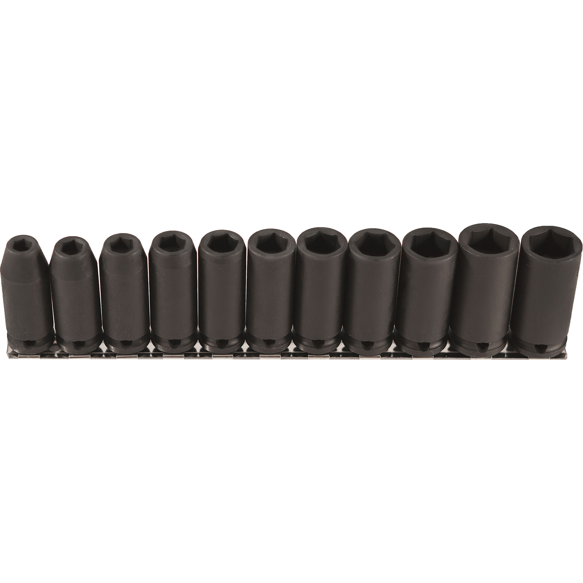 Jeu de douilles longues, 11 Mcx, Chocs, Prise de 3/8", Profond