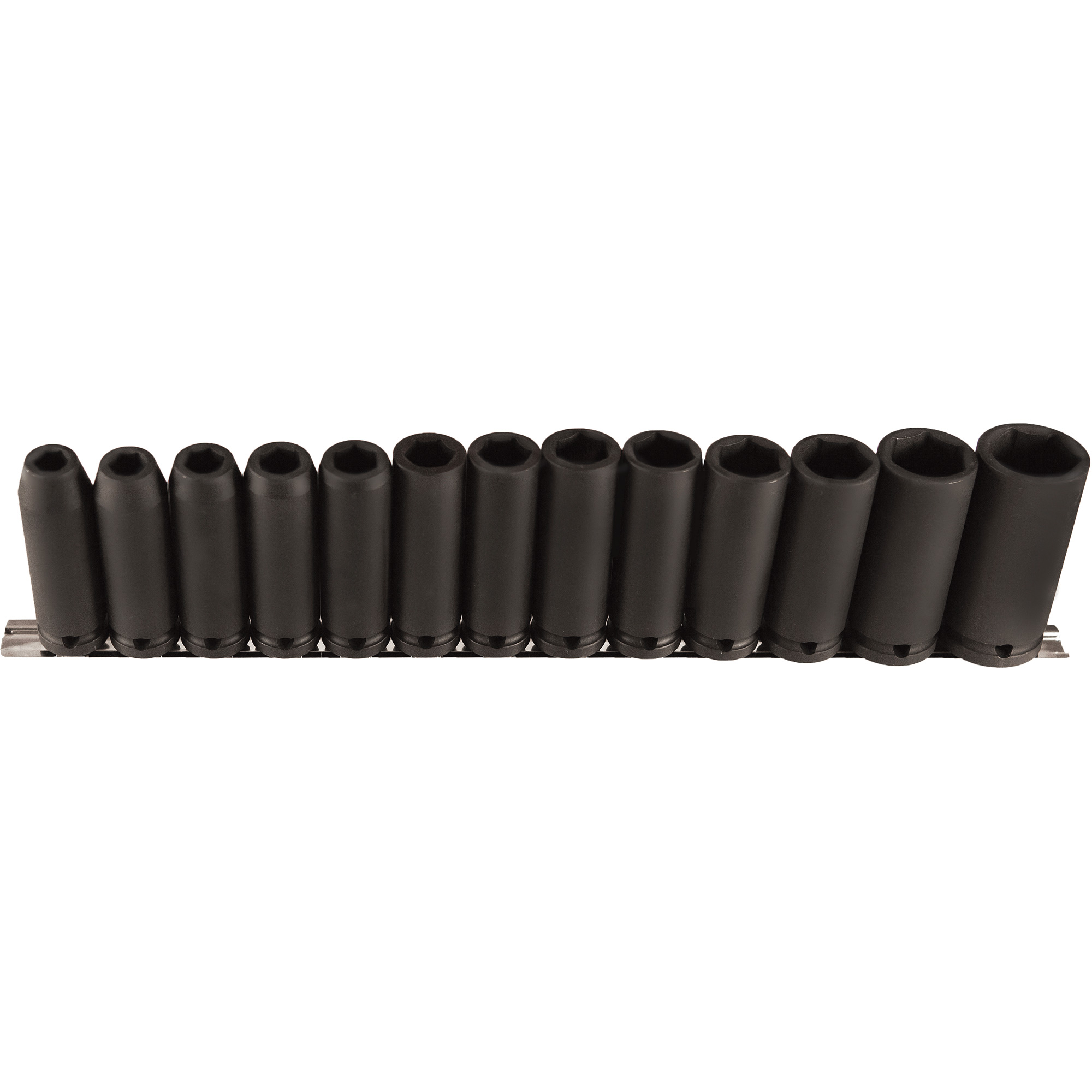 Jeu de douilles longues, 13 Mcx, Chocs, Prise de 1/2", Profond