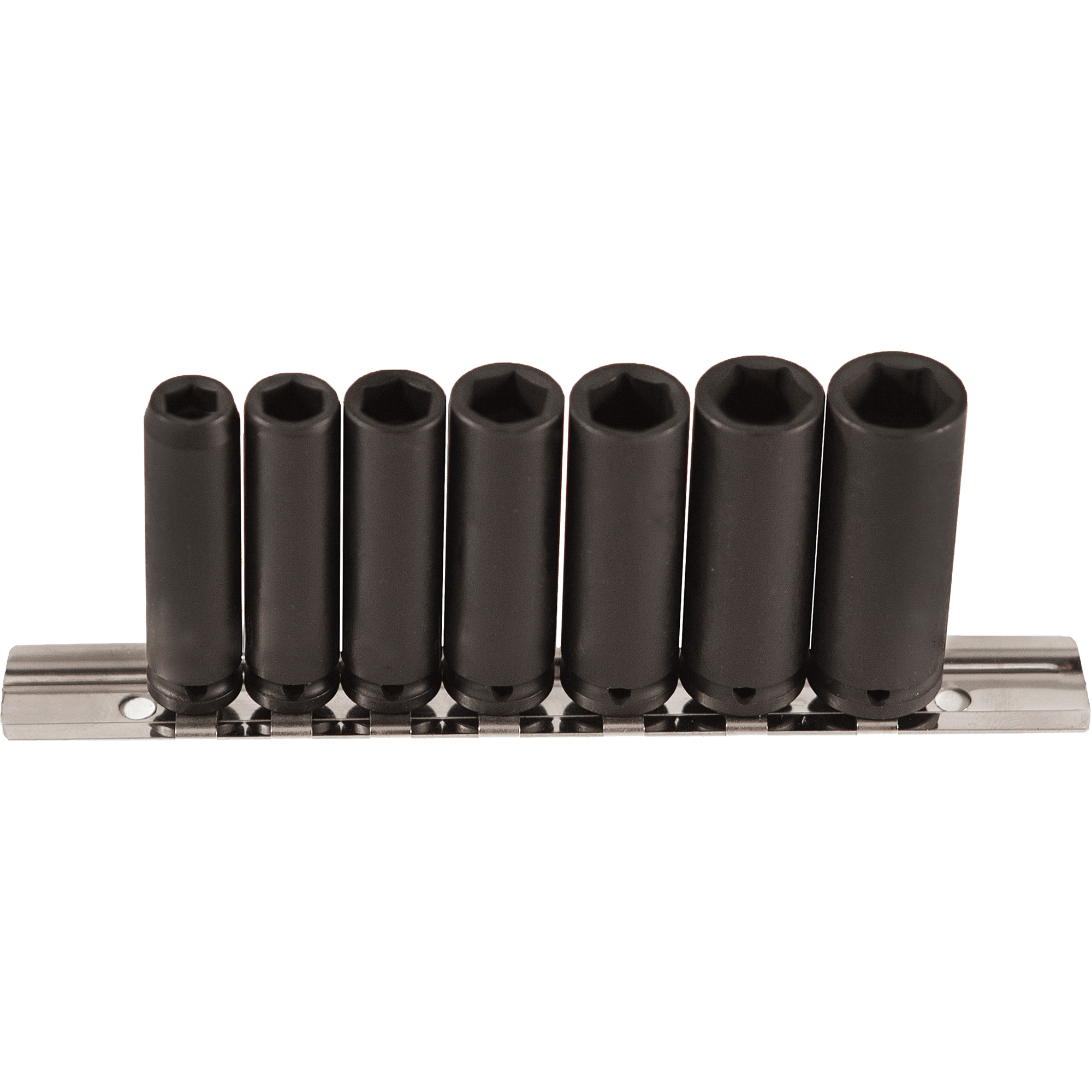 Jeu de douilles longues, 7 Mcx, Chocs, Prise de 1/4", Profond