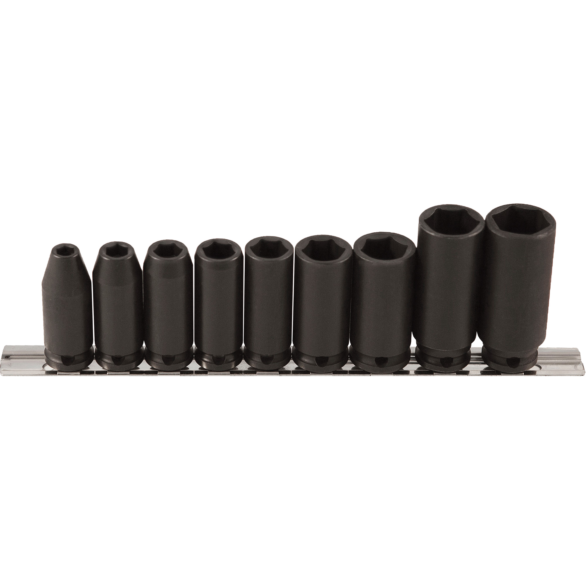 Jeu de douilles longues, 9 Mcx, Chocs, Prise de 3/8", Profond