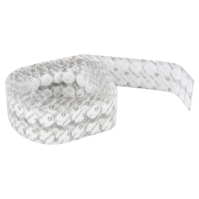 Attaches en jeton, Boucle et crochet, 3/4" dia., Adhésif, Blanc
