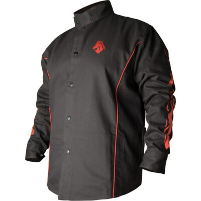 Veste de soudage BSXMD ignifuge profilé, Coton, 2T-Grand, Noir