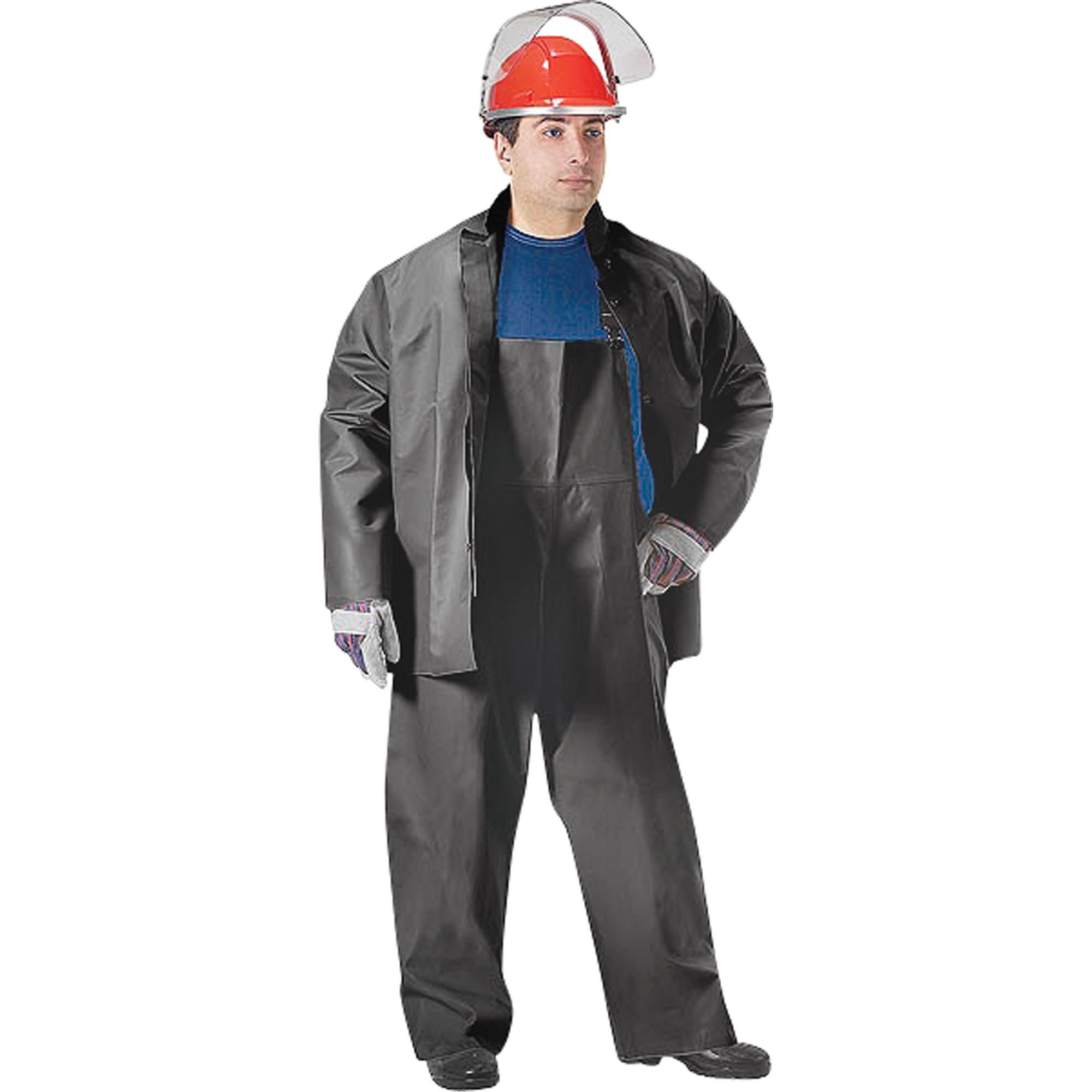 Veste imperméable SBR Vulcan, Caoutchouc, 2T-Grand, Noir