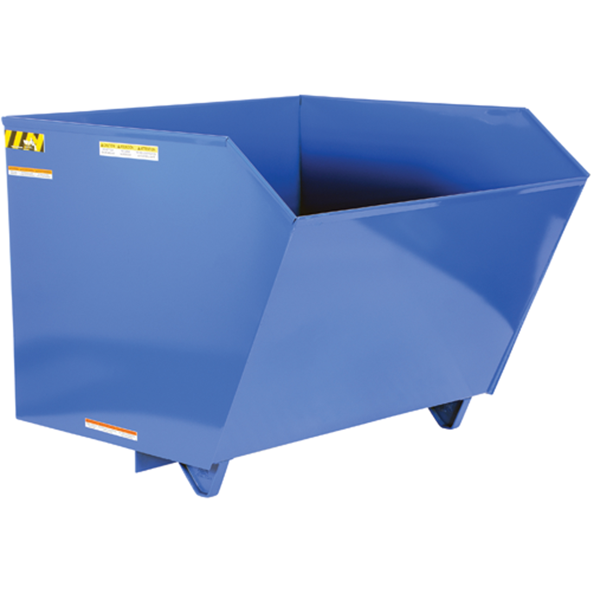 Autobasculeur 90 degrés à profil bas, Acier, 1-1/2 vg³, Bleu