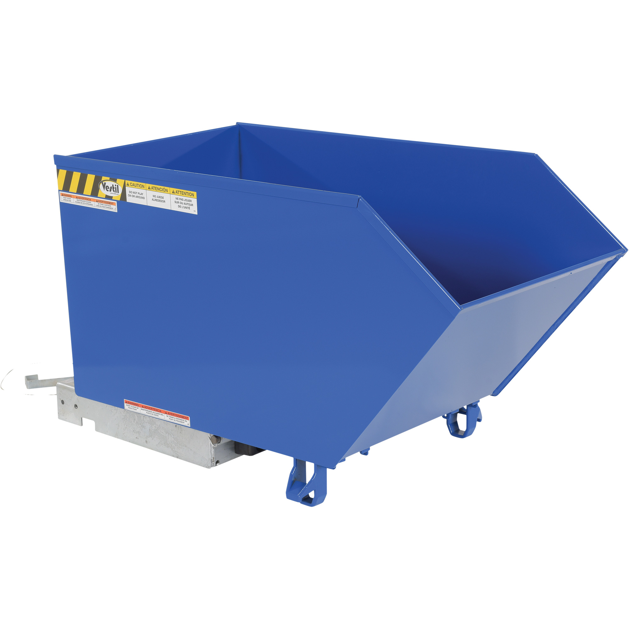 Autobasculeur 90 degrés à profil bas, Acier, 1/2 vg³, Bleu