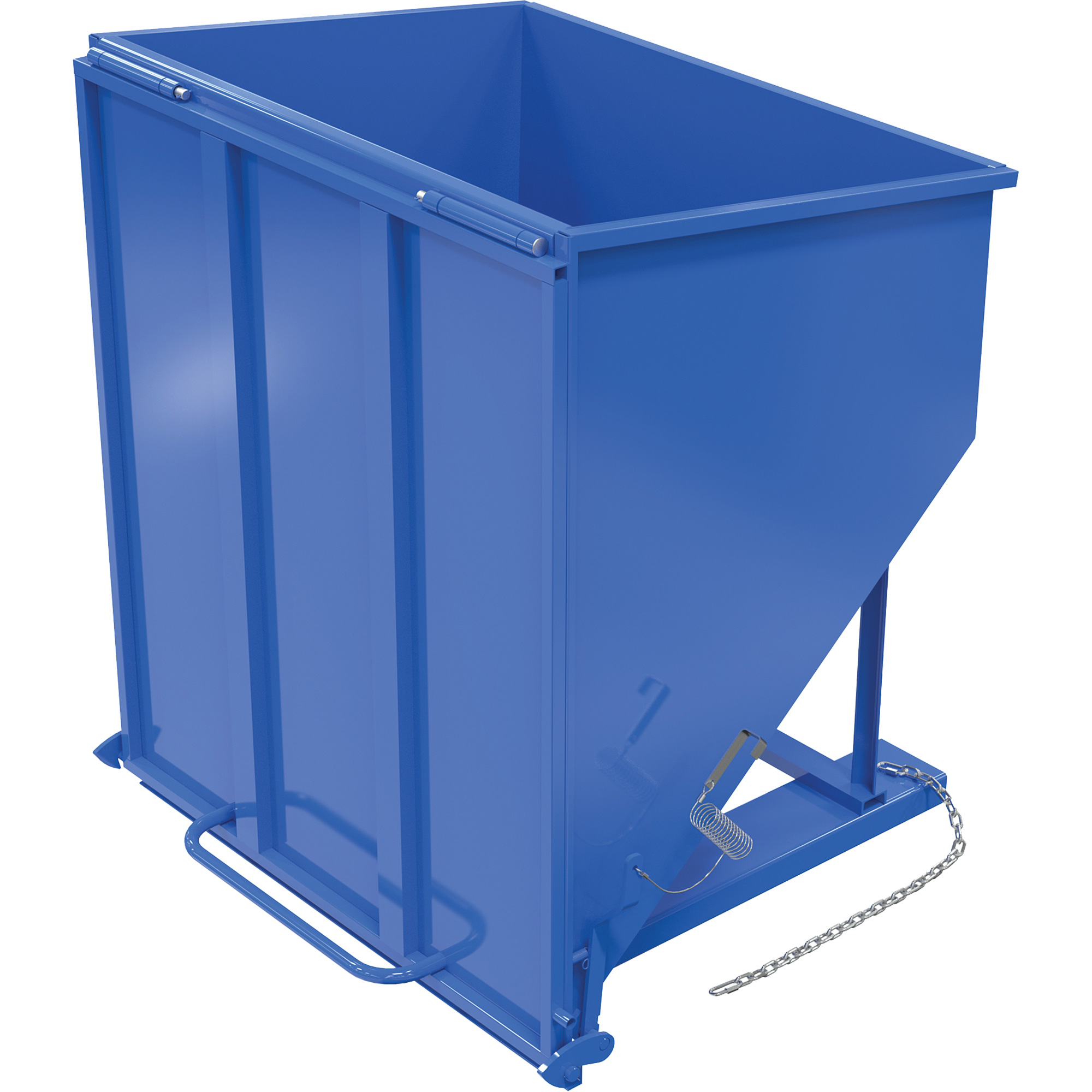 Basculeur à goulotte, Acier, 2 vg³, Bleu