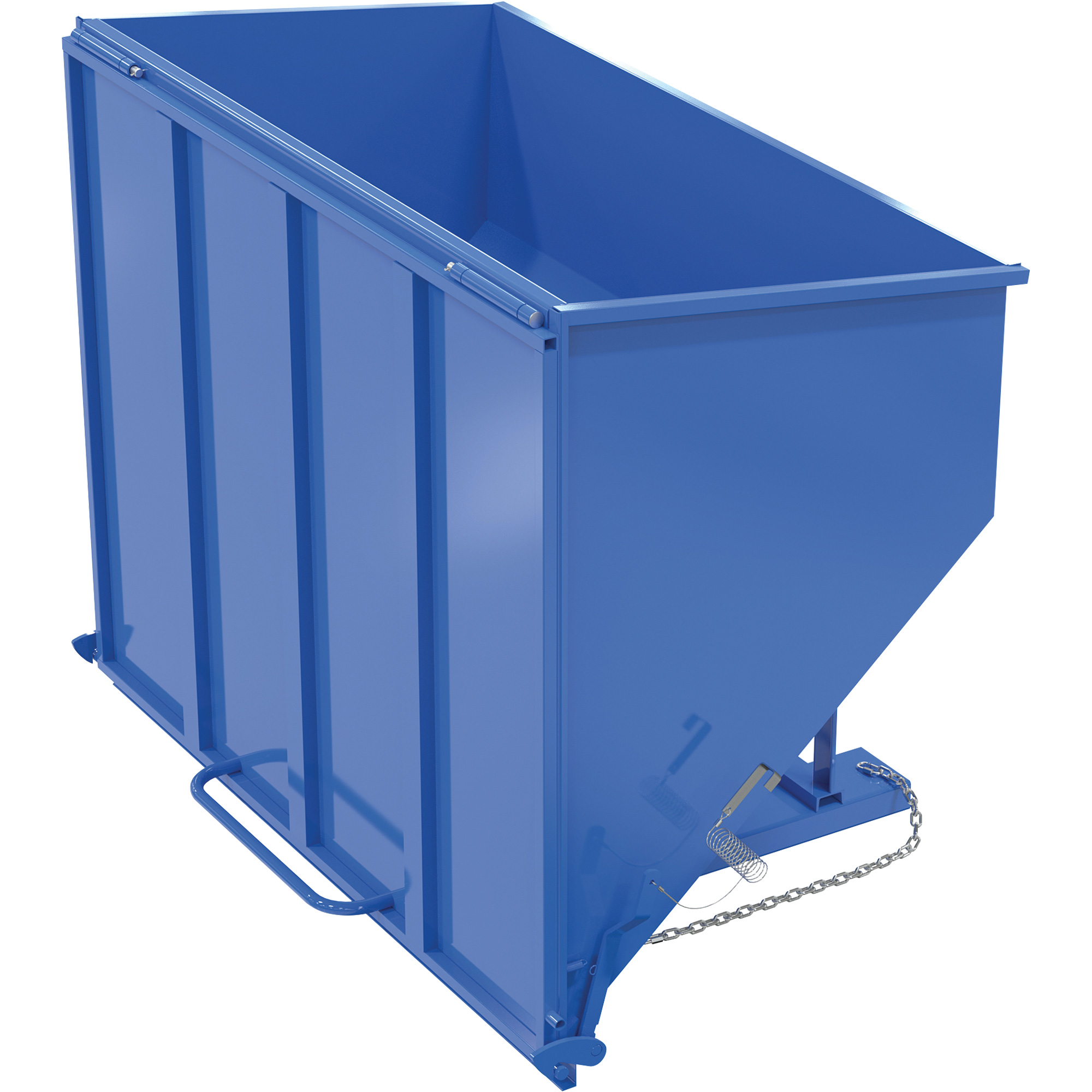 Basculeur à goulotte, Acier, 3 vg³, Bleu
