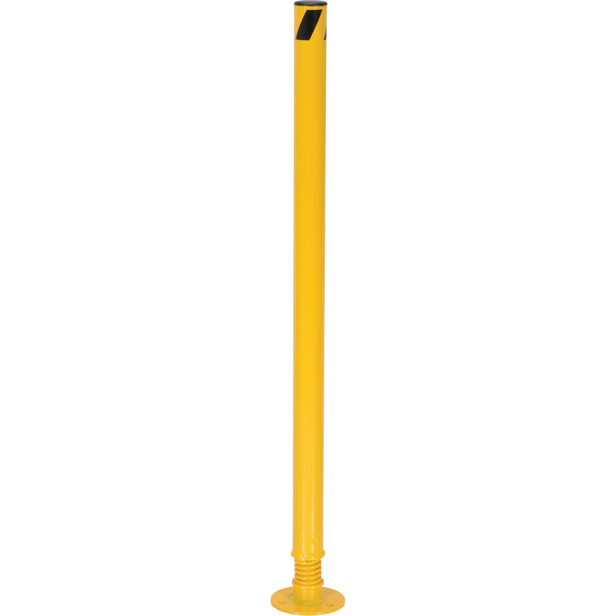 Borne de protection à ressort, Acier, 42" h x 2-1/8" la, Jaune