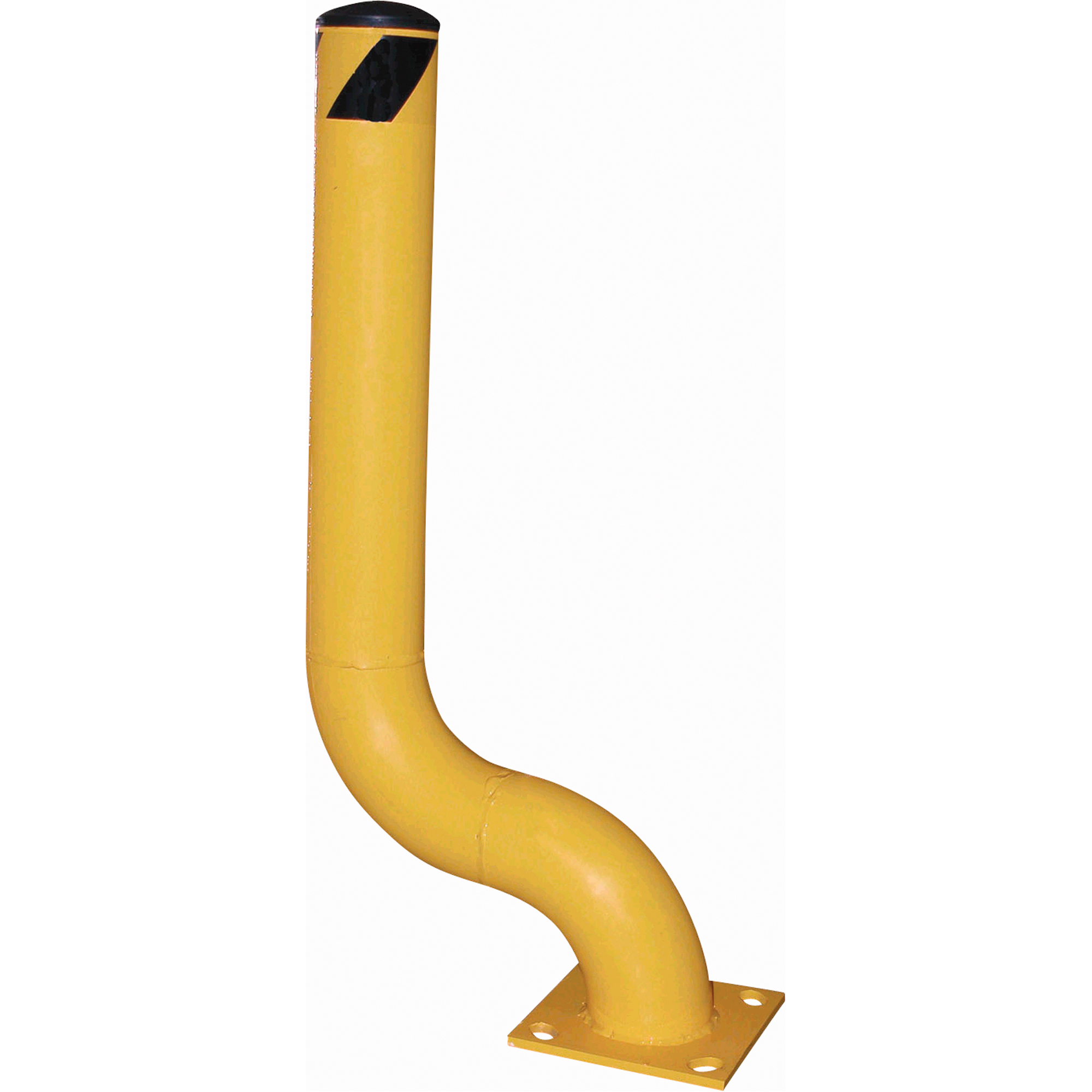 Borne désaxée, Acier, 36-1/8" h x 8" la, Jaune