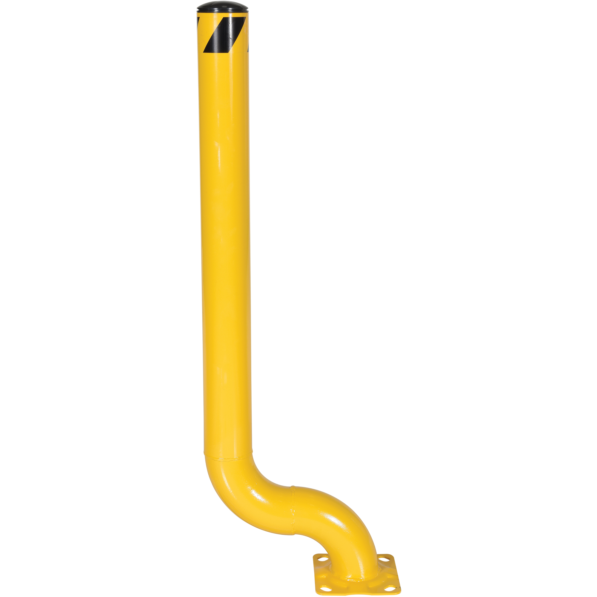 Borne désaxée, Acier, 54" h x 4-1/2" la, Jaune