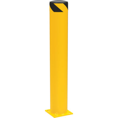Bornes de sécurité tubulaire, Acier, 42" h x 6-5/8" la, Jaune
