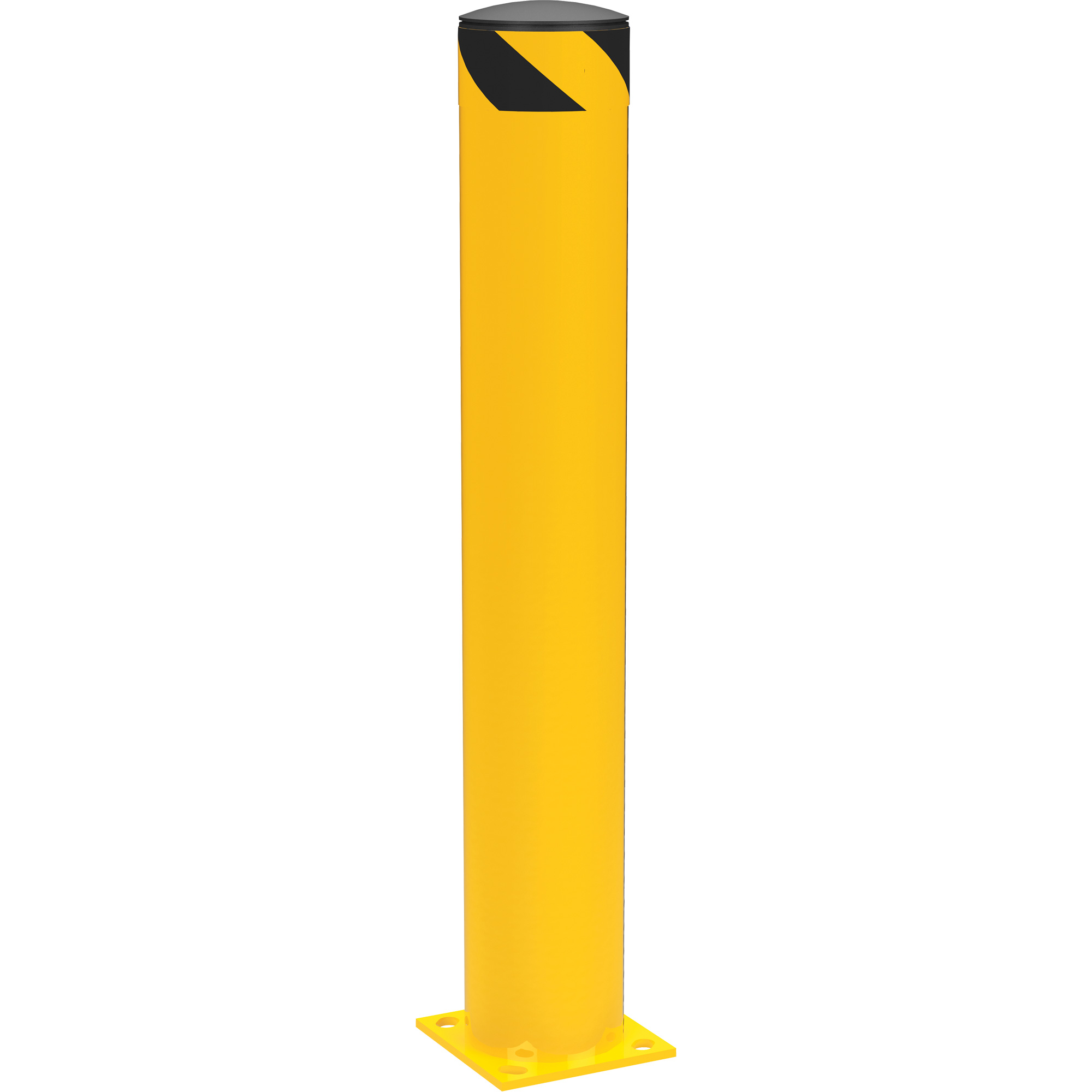 Bornes de sécurité tubulaire, Acier, 42" h x 6-5/8" la, Jaune