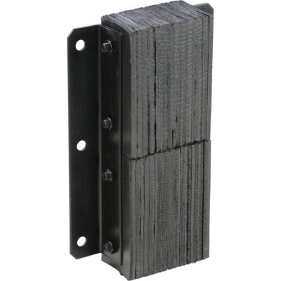 Butoir de quai lamellé, Vertical, Caoutchouc, 13-1/4" la x 4-1/2" p x 20" h