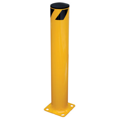 Butoir de sécurité, Acier, 36" h x 5,5" la, Jaune