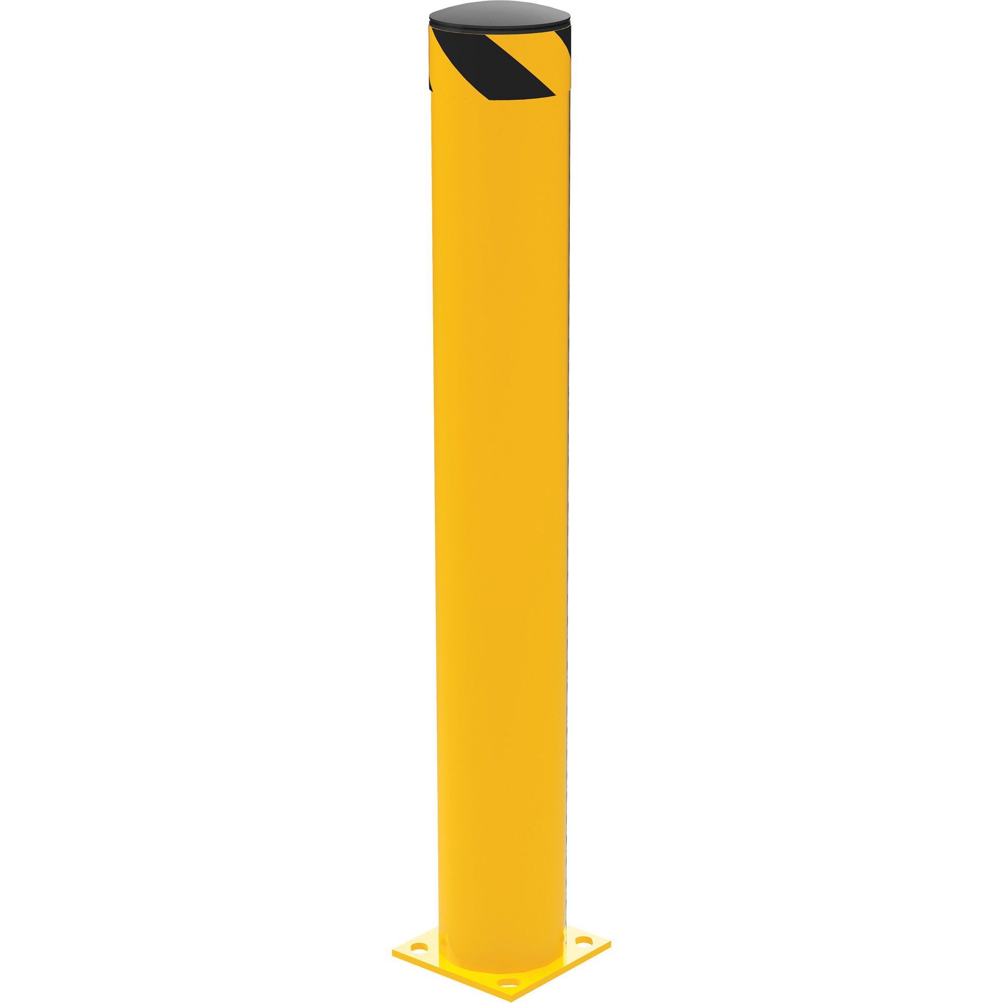 Butoir de sécurité, Acier, 48" h x 6,5" la, Jaune