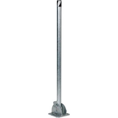 Butoirs repliables, Acier, 42" h x 1-3/4" la, Argent