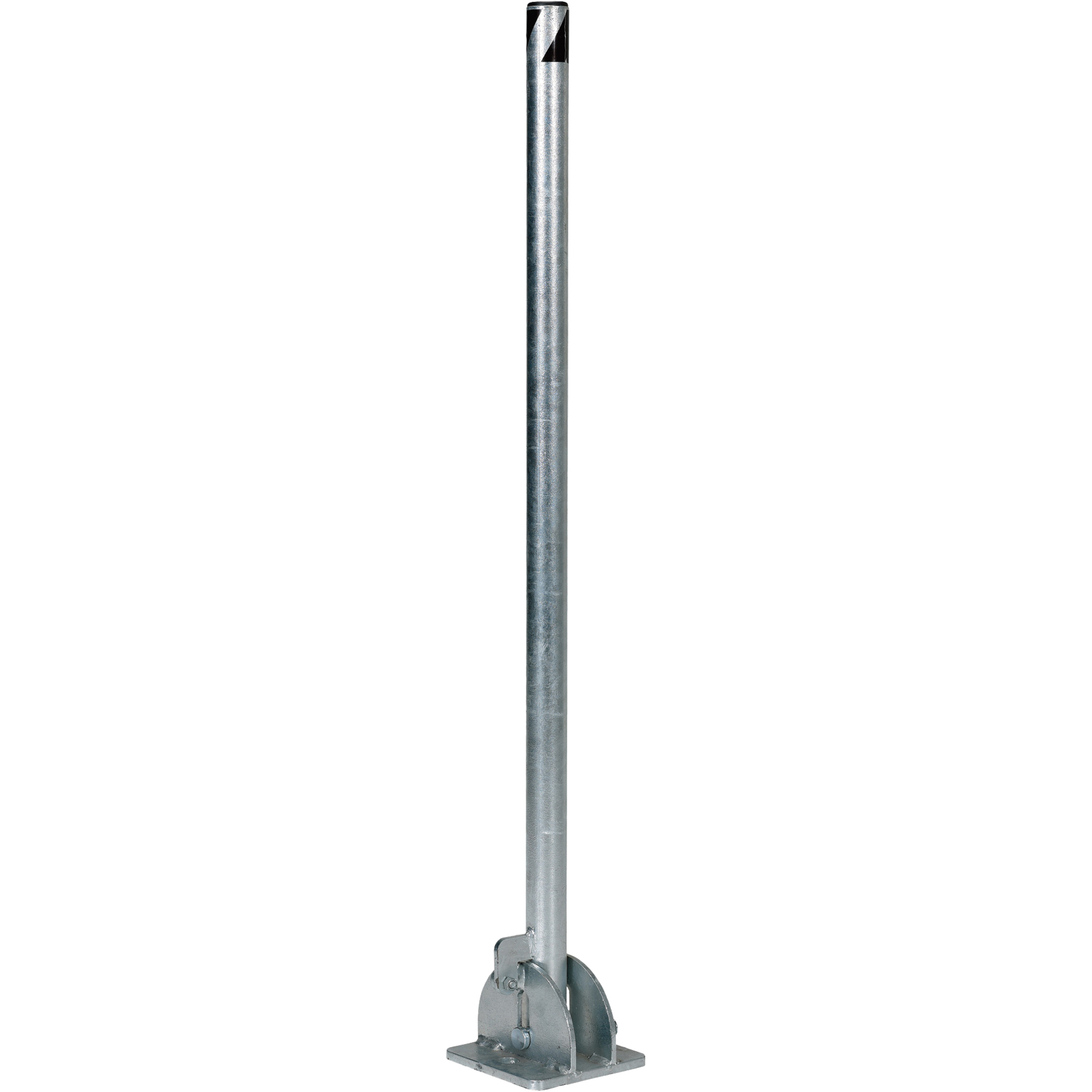 Butoirs repliables, Acier, 42" h x 1-3/4" la, Argent