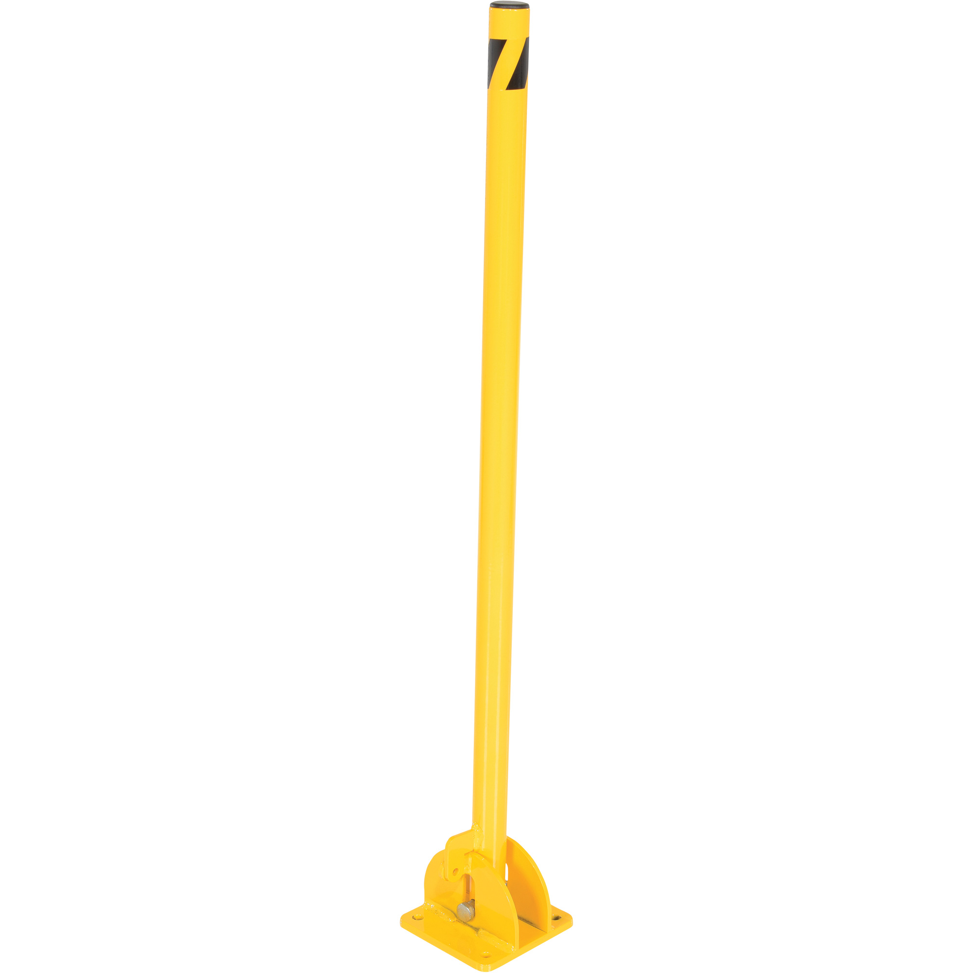 Butoirs repliables, Acier, 42" h x 1-3/4" la, Jaune