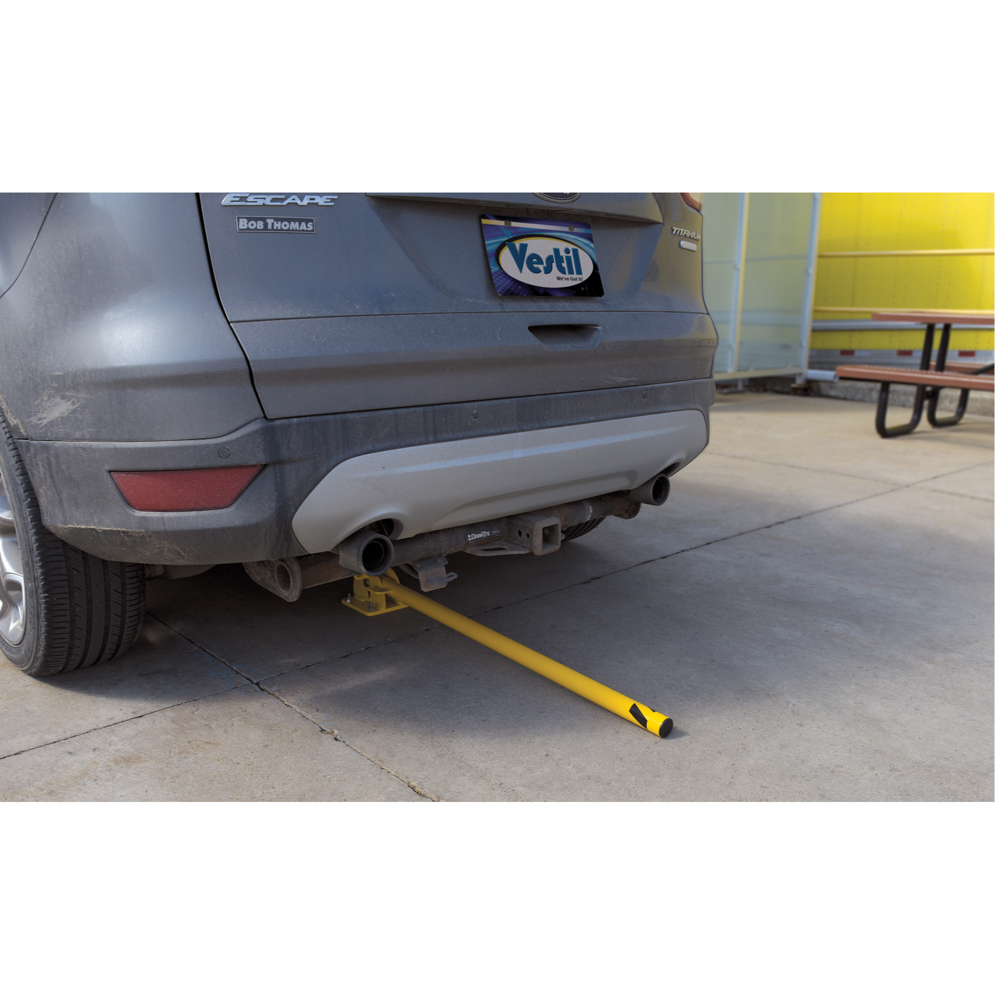 Butoirs repliables, Acier, 42" h x 1-3/4" la, Jaune – Image 3