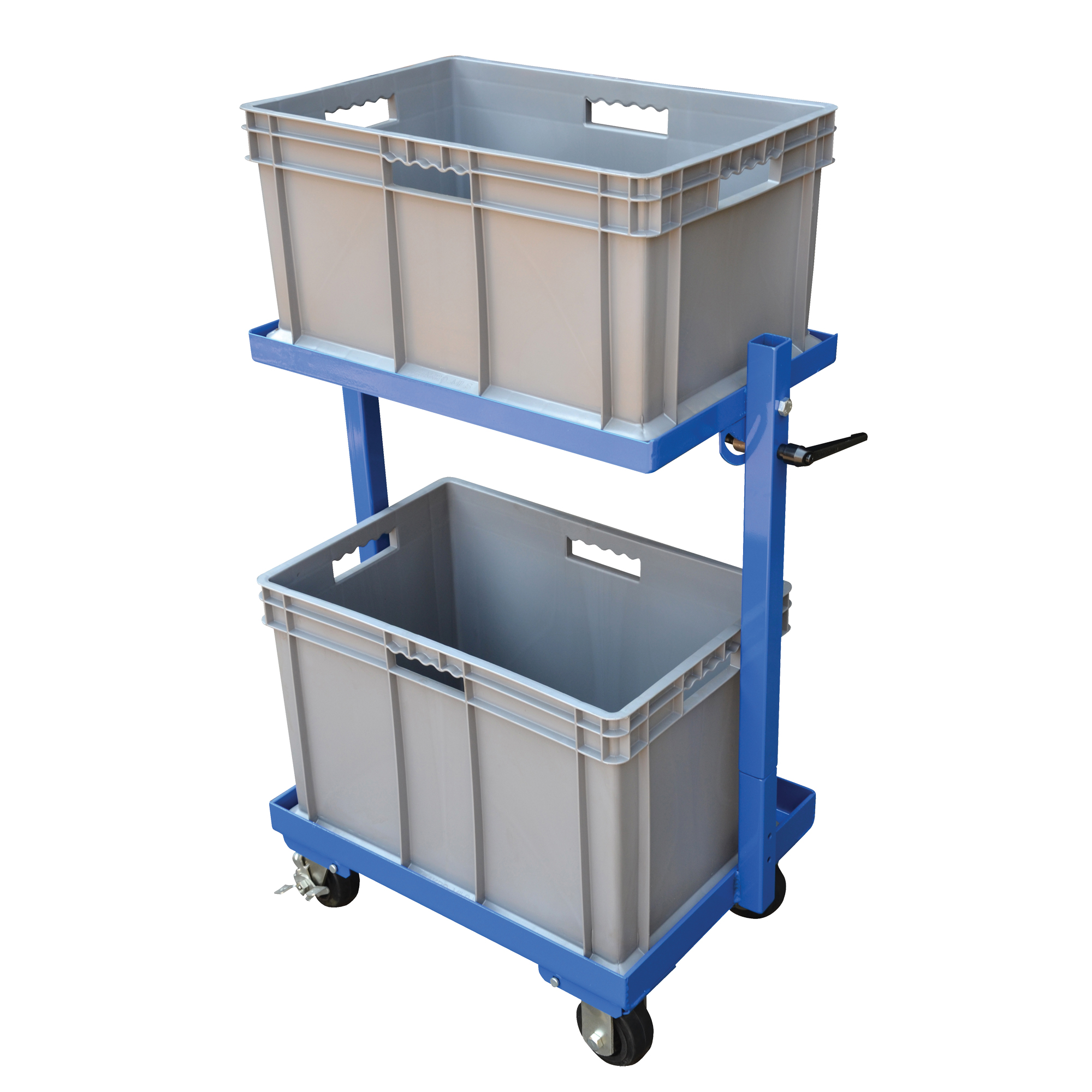 Chariot à cueillette, Acier, 30-11/16" la x 19-1/4" p, 2 tablettes, Capacité 200 lb