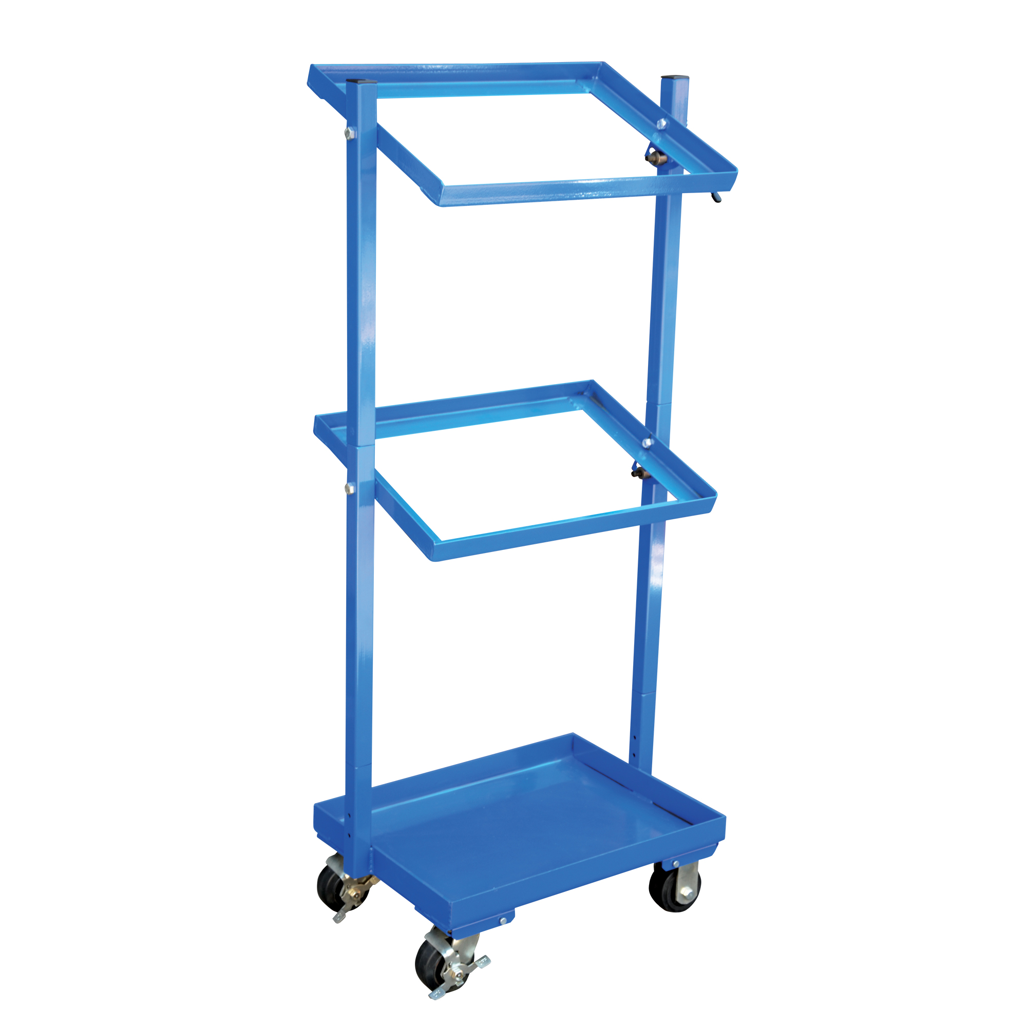Chariot à cueillette, Acier, 30-11/16" la x 19-1/4" p, 3 tablettes, Capacité 300 lb