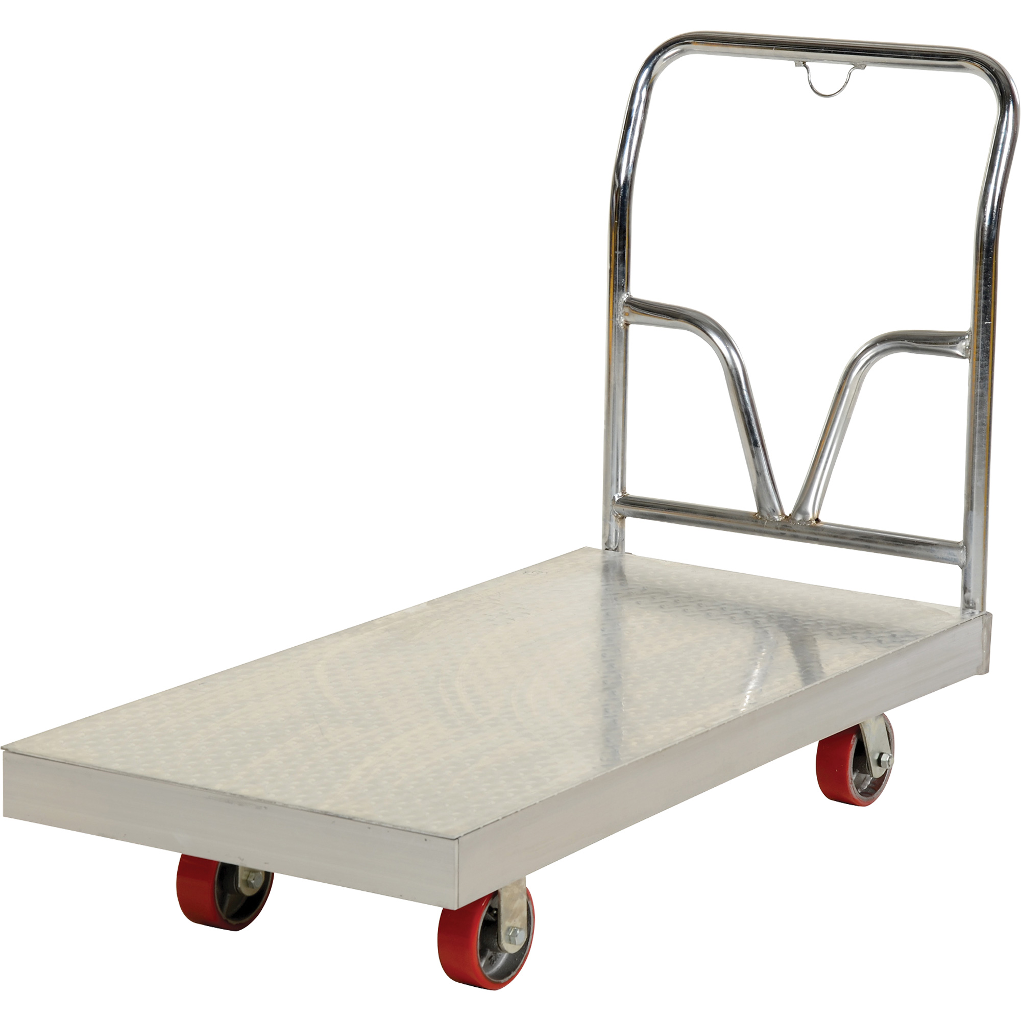 Chariot à plate-forme en aluminium, 24" la x 48" lo, 3600 lb cap, Roues Polyuréthane
