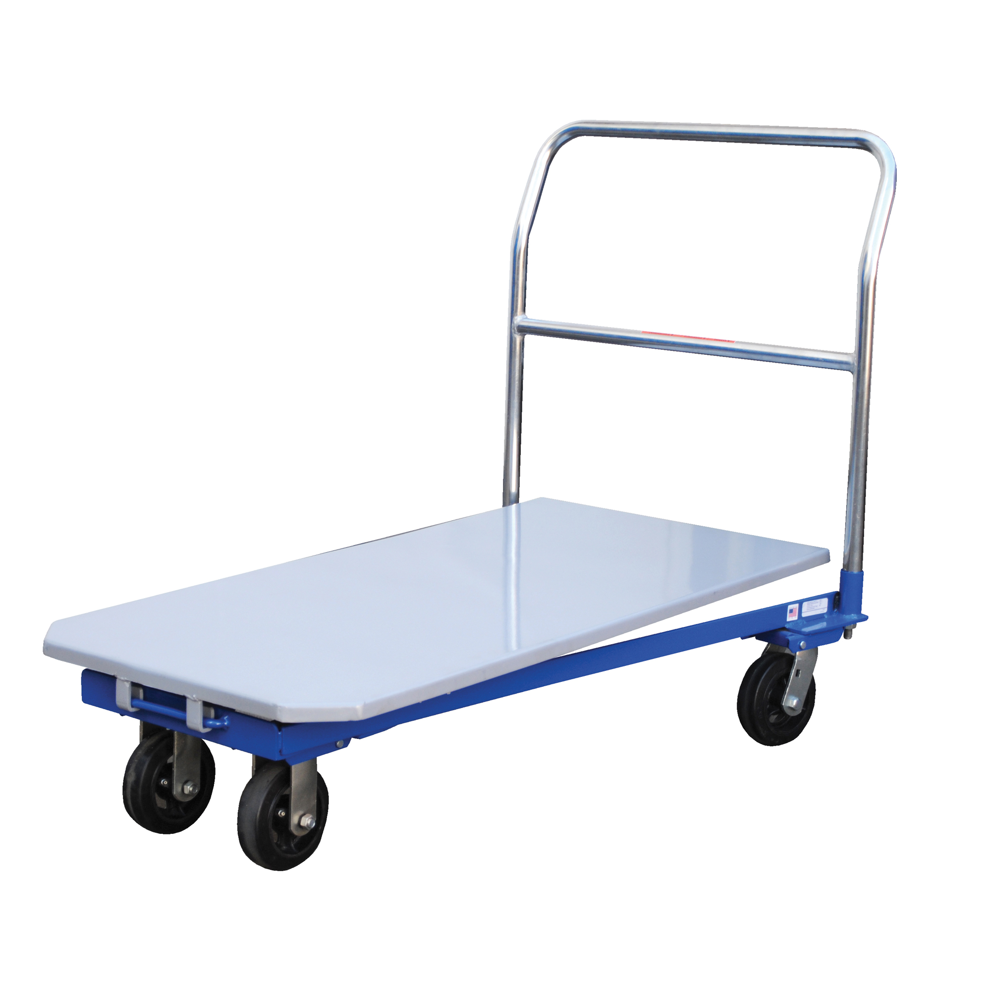 Chariot à plateforme, 48" lo x 24" la x Capacité 1500 lb, Roues en Caoutchouc moulé