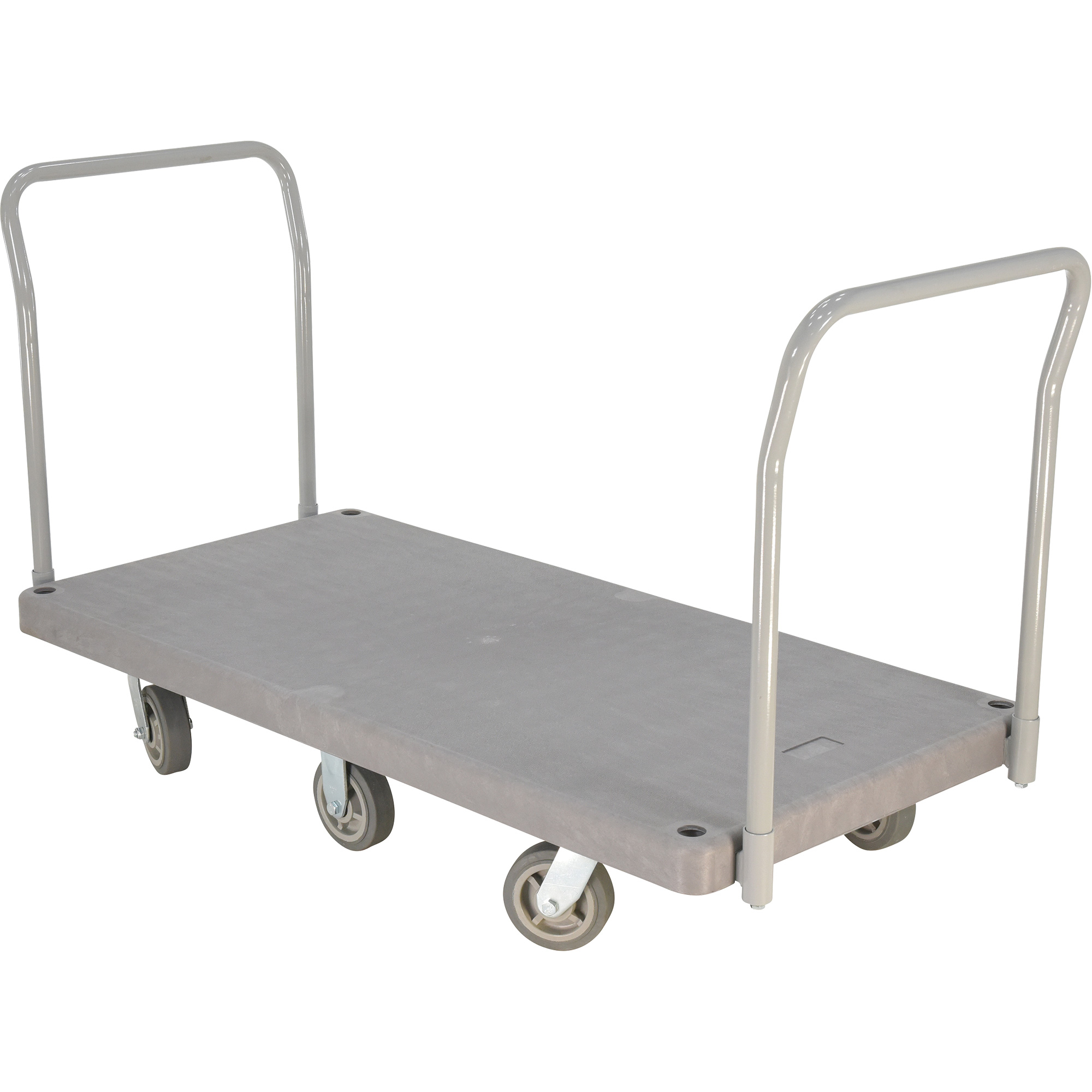 Chariot à plateforme en plastique robuste, 60" lo x 30" la, 3000 lb cap, Roues Polyuréthane