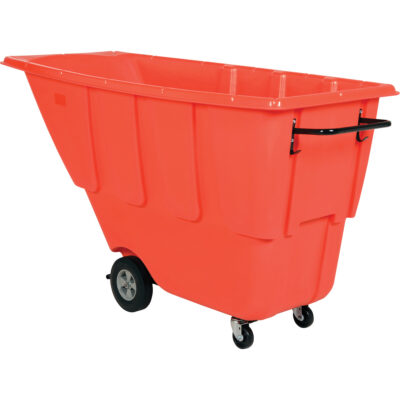 Chariot basculeur, Polyéthylène, 0,5 vg³, Capacité de charge de 450 lb