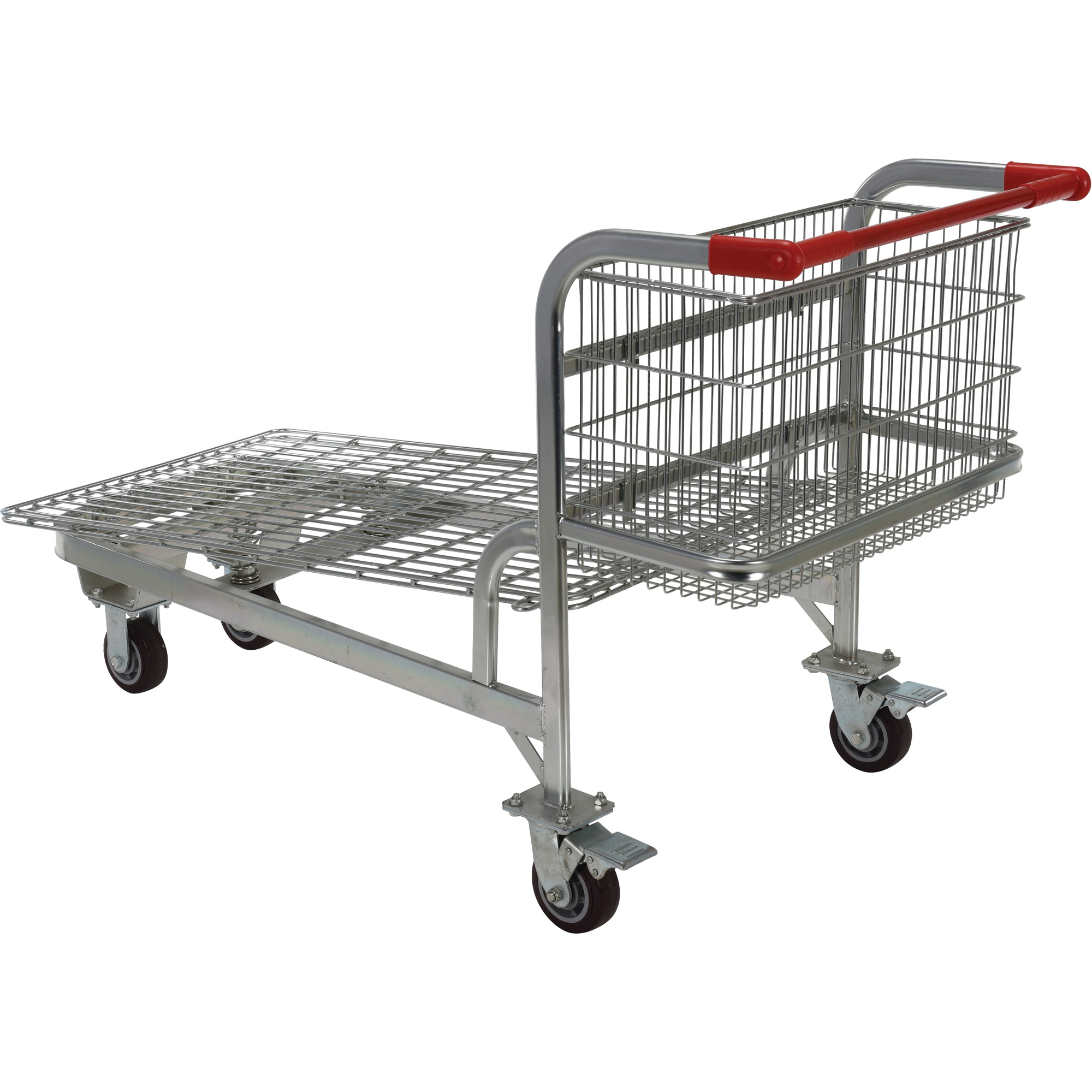 Chariot en treillis emboîtable, Acier, 28-3/4" x 37-1/16" x 59-5/8", Capacité 275 lb