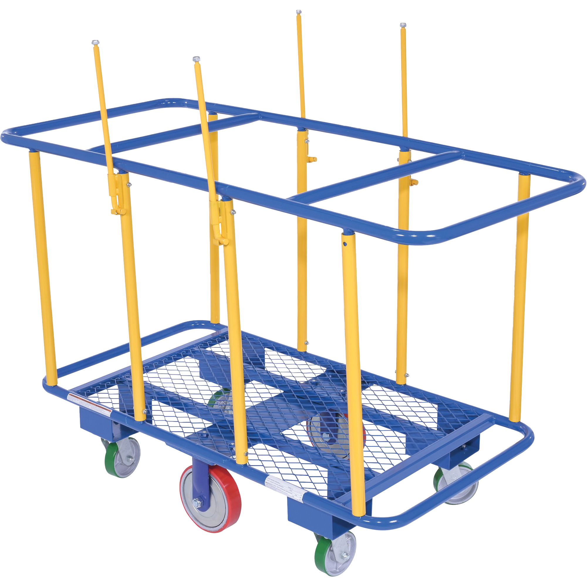 Chariot horizontal pour panneaux, 63-7/16" x 28-1/2" x 40-15/16", Capacité 2000 lb