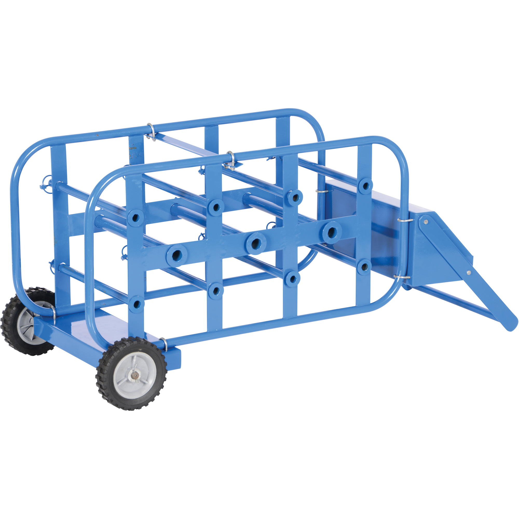 Chariot portatif pour matériaux bobinés, Acier, 11 Montants, 19-1/2" la x 43-1/4" h x 17-1/2" p, Capacité de 150 lb – Image 3