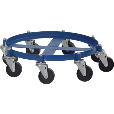 Chariot pour baril octogonal, Acier, Capacitée 2000 lb, Diamètre 27-1/16", Roue en Fonte