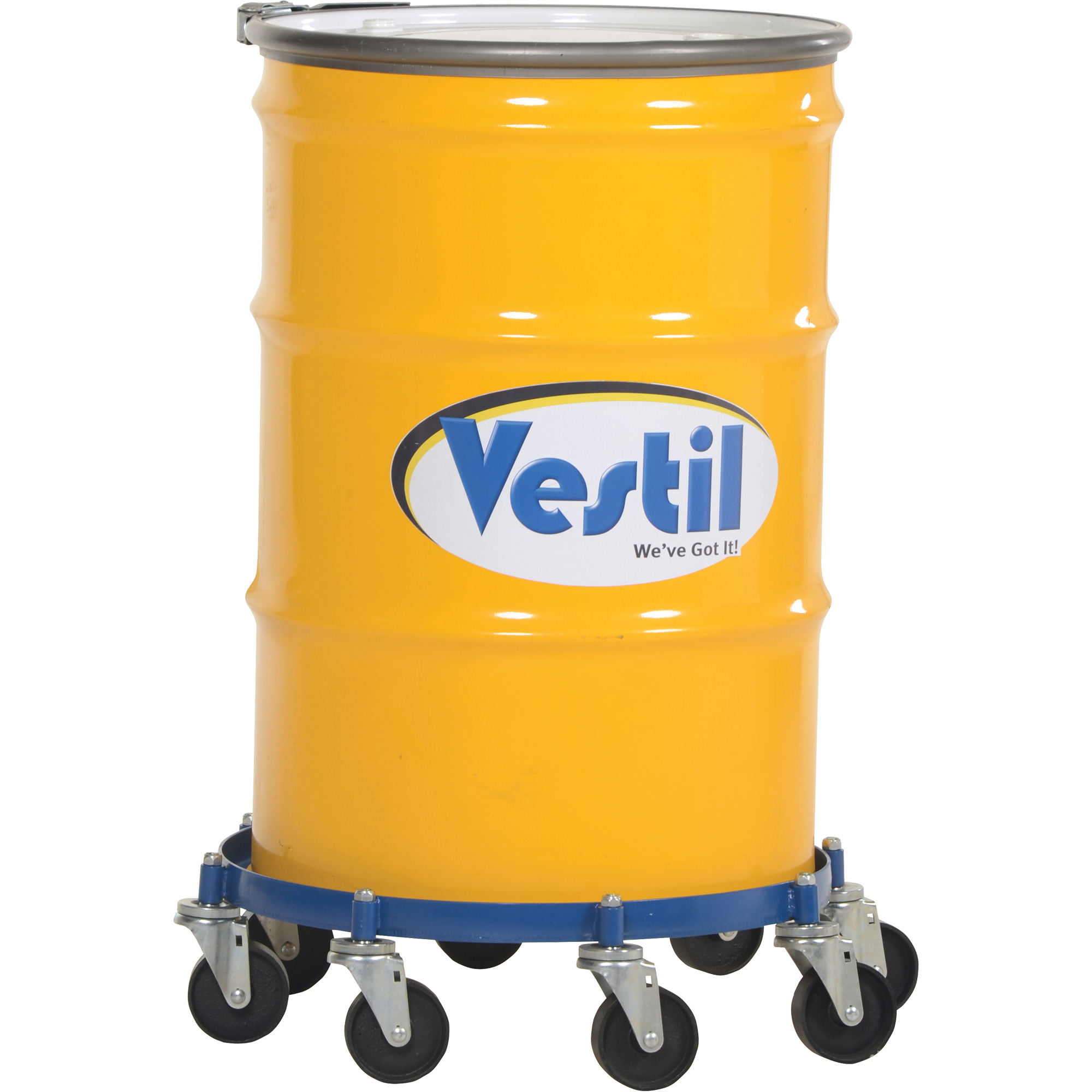 Chariot pour baril octogonal, Acier, Capacitée 2000 lb, Diamètre 27-1/16", Roue en Fonte – Image 2