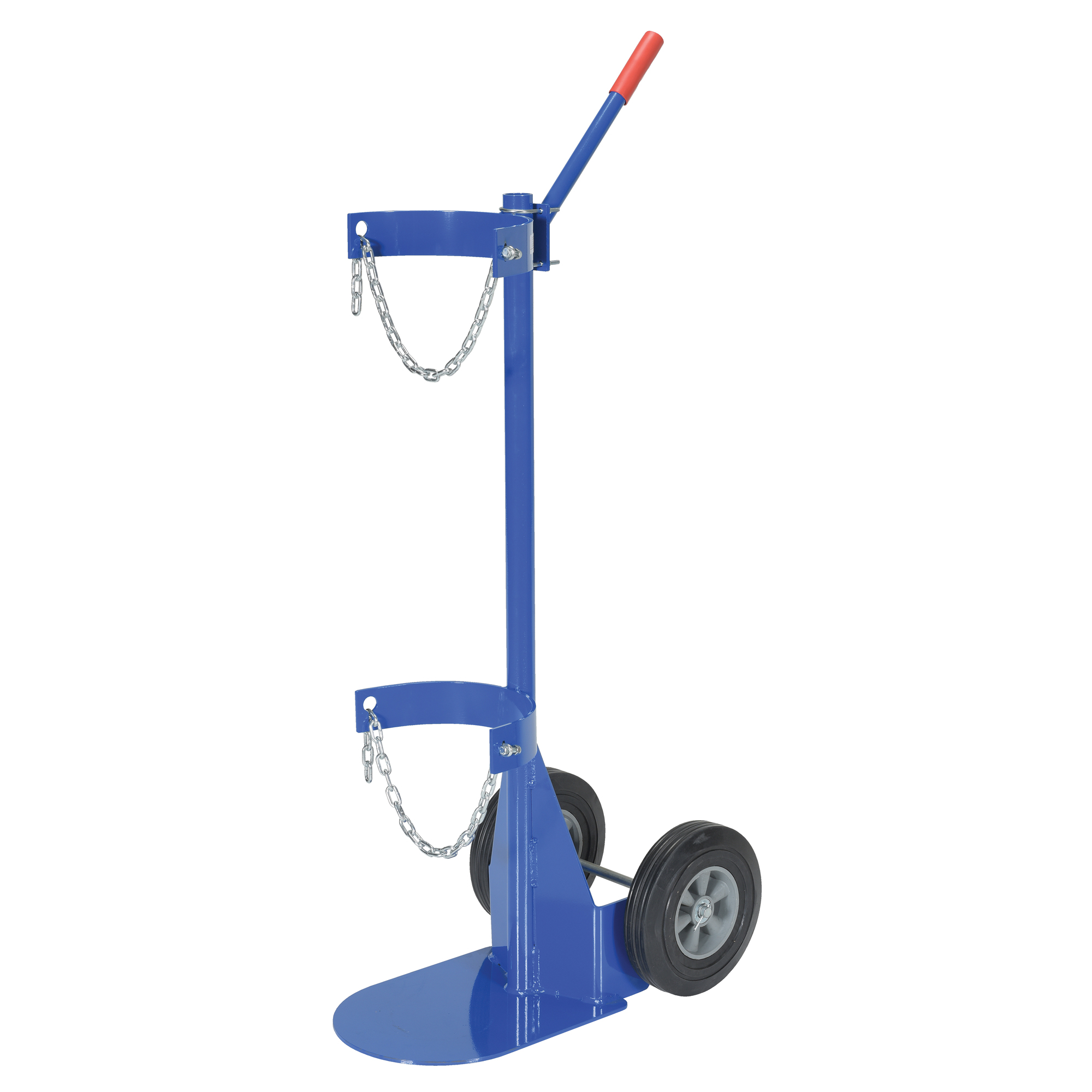 Chariot pour bouteille de gaz, Roues Caoutchouc, Base de 12" la x 15-1/2" lo, 500 lb