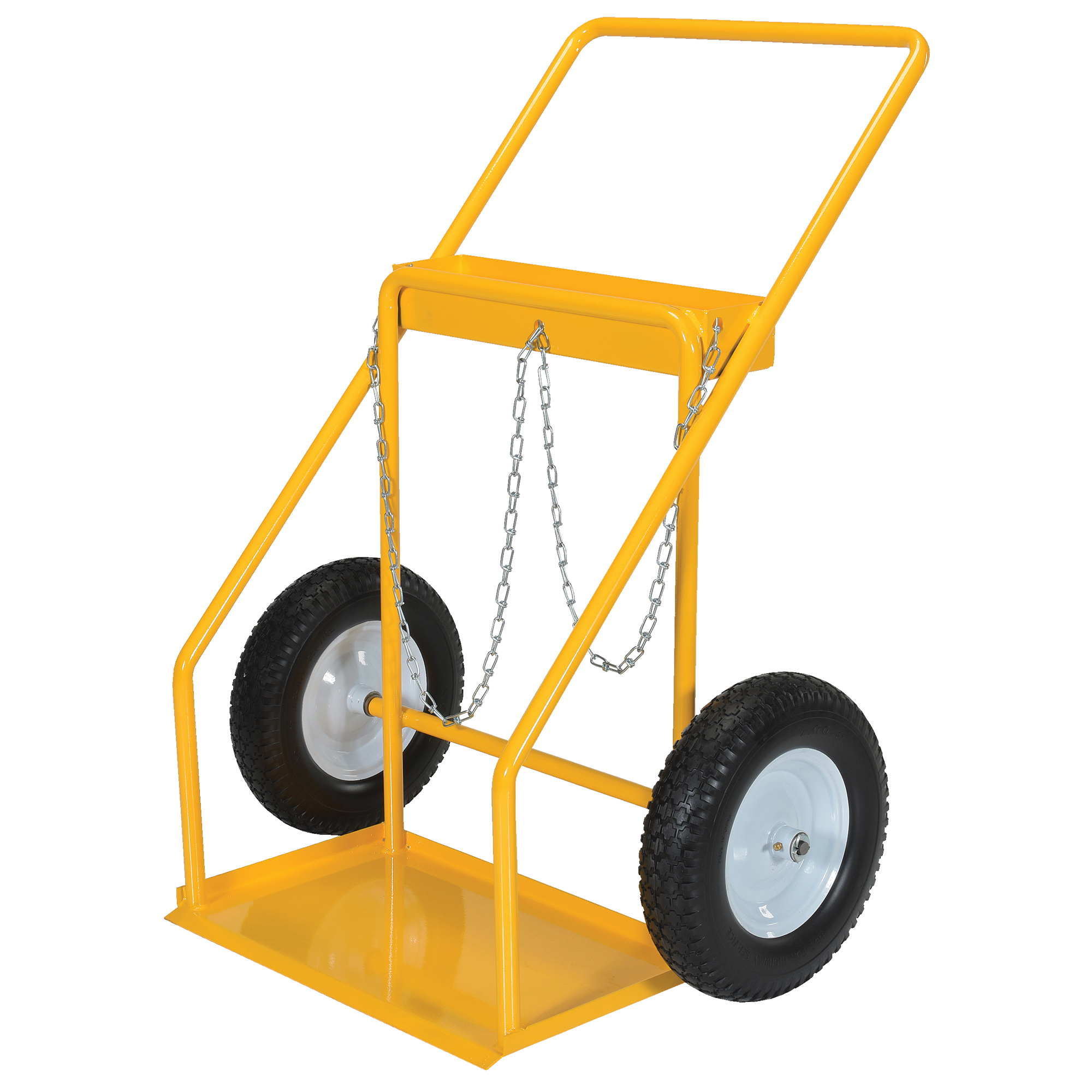 Chariot pour bouteille de gaz, Roues Caoutchouc, Base de 22" la x 14-1/8" lo, 250 lb