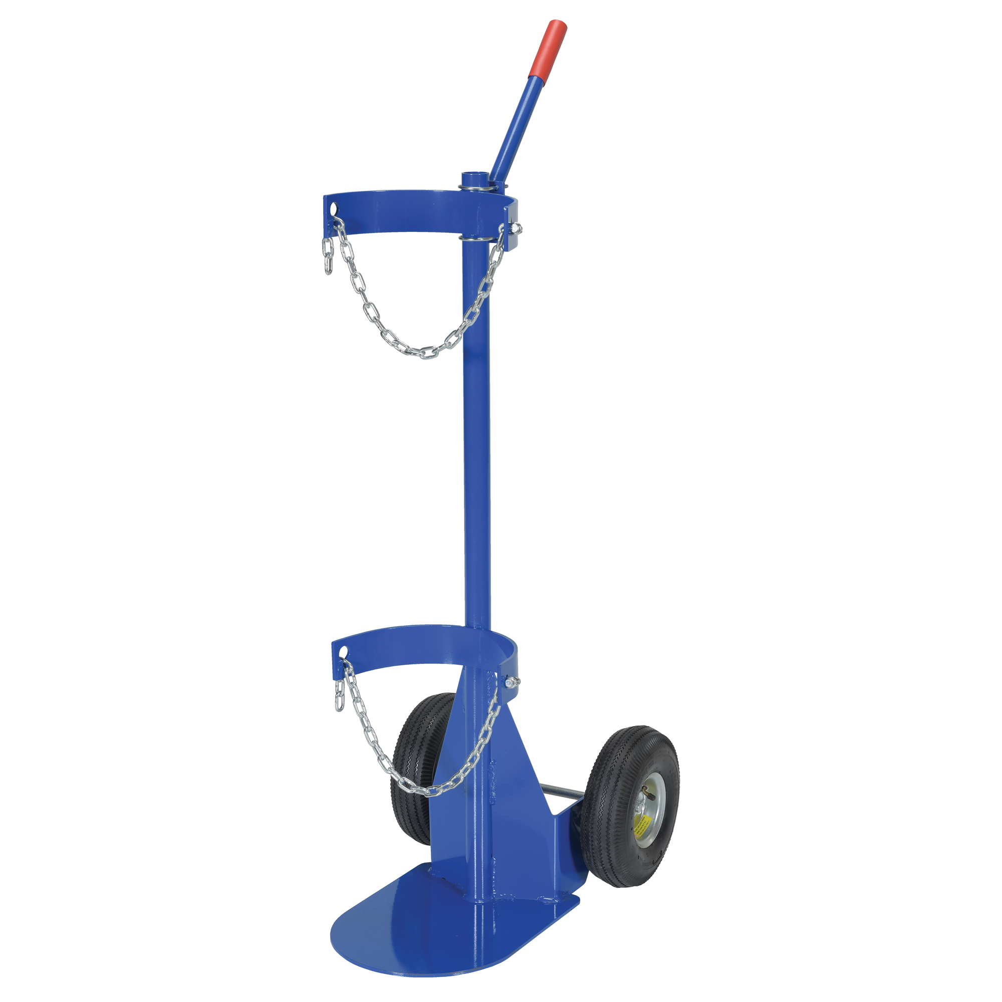 Chariot pour bouteille de gaz, Roues Pneumatique, Base de 12" la x 15-1/2" lo, 500 lb