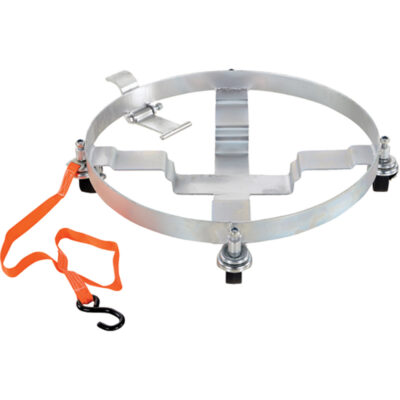 Chariots à inclinaison pour baril, Acier, Capacitée 1200 lb, Diamètre 23-1/2", Roue en Fonte