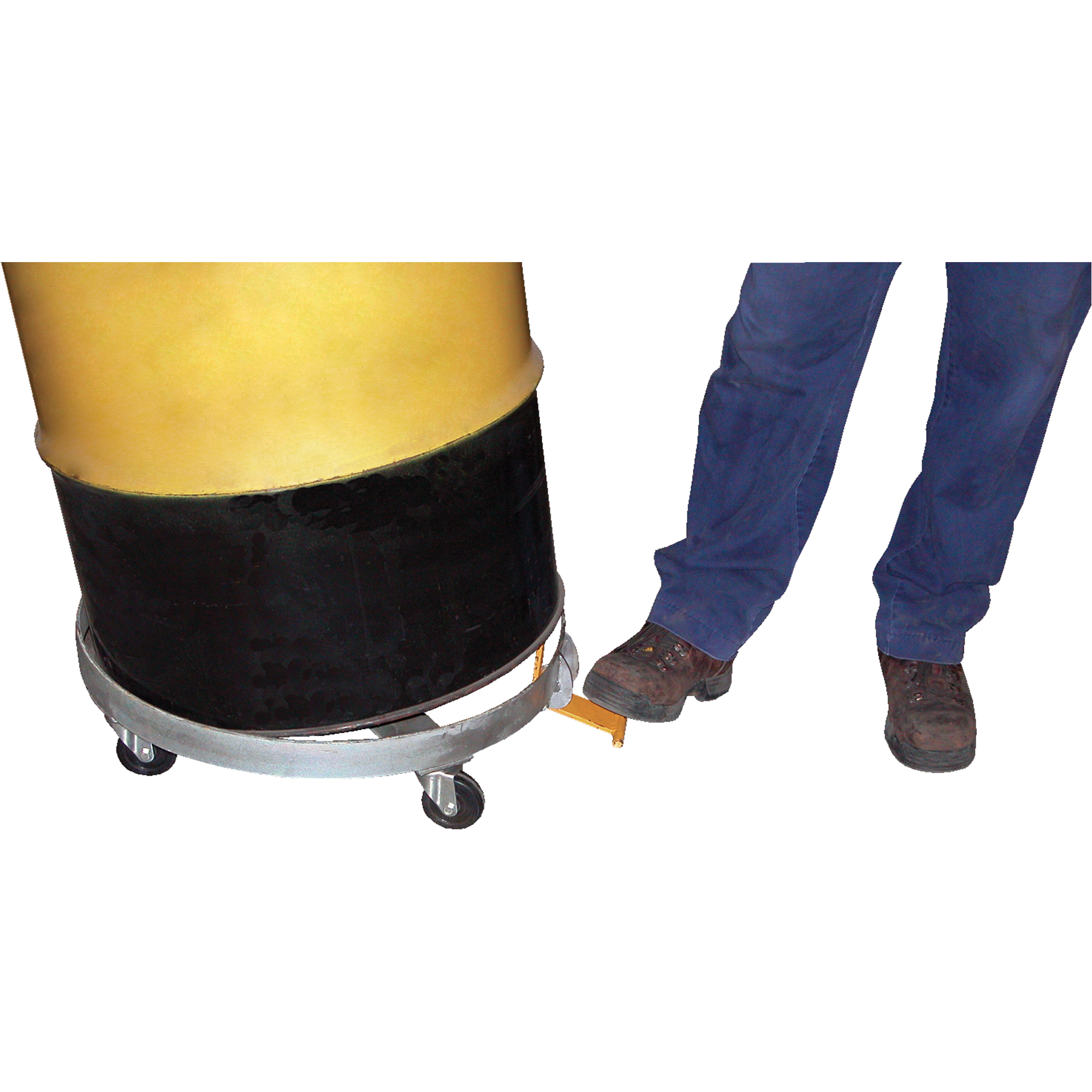 Chariots à inclinaison pour baril, Acier, Capacitée 1200 lb, Diamètre 23-1/2", Roue en Fonte – Image 2