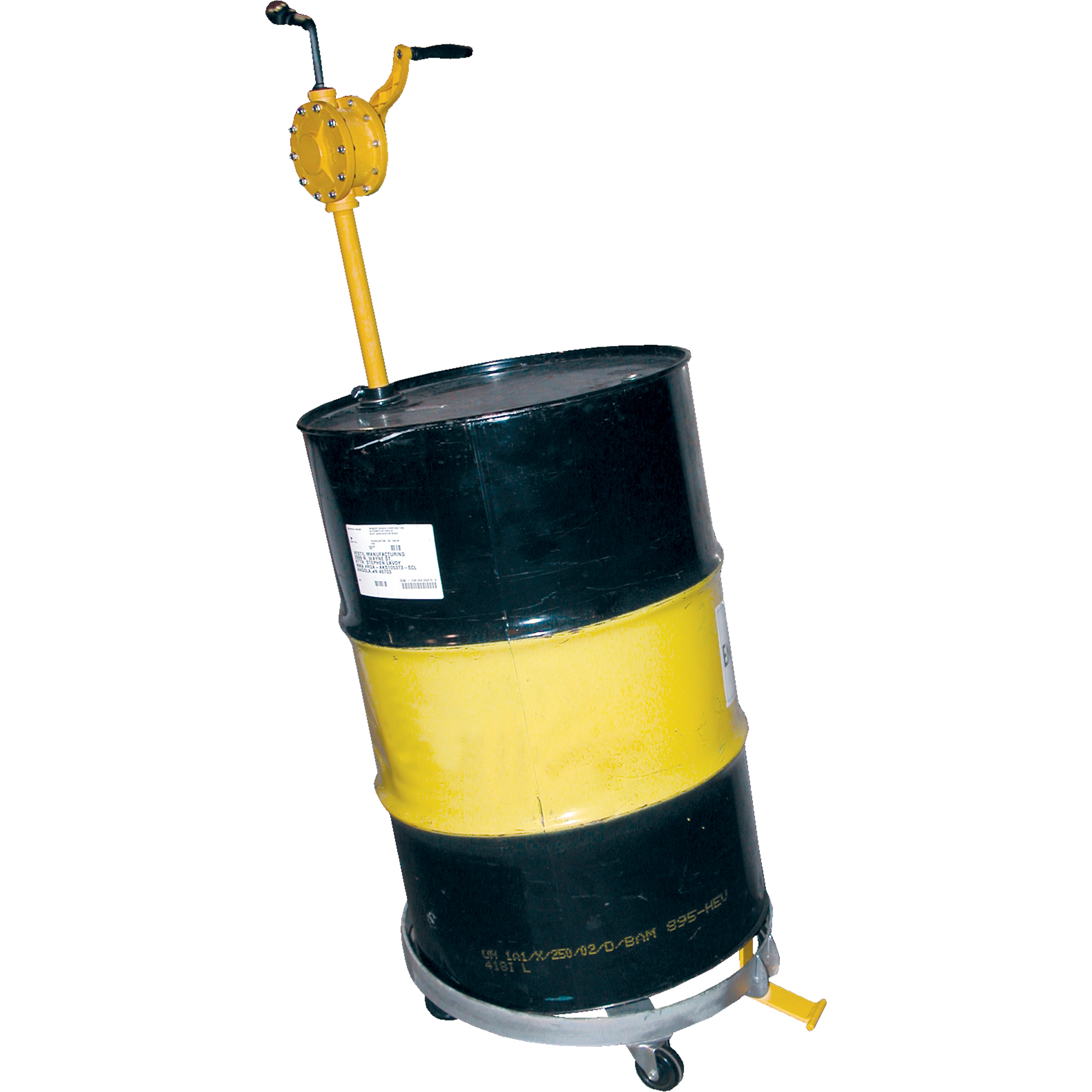 Chariots à inclinaison pour baril, Acier, Capacitée 1200 lb, Diamètre 23-1/2", Roue en Fonte – Image 3