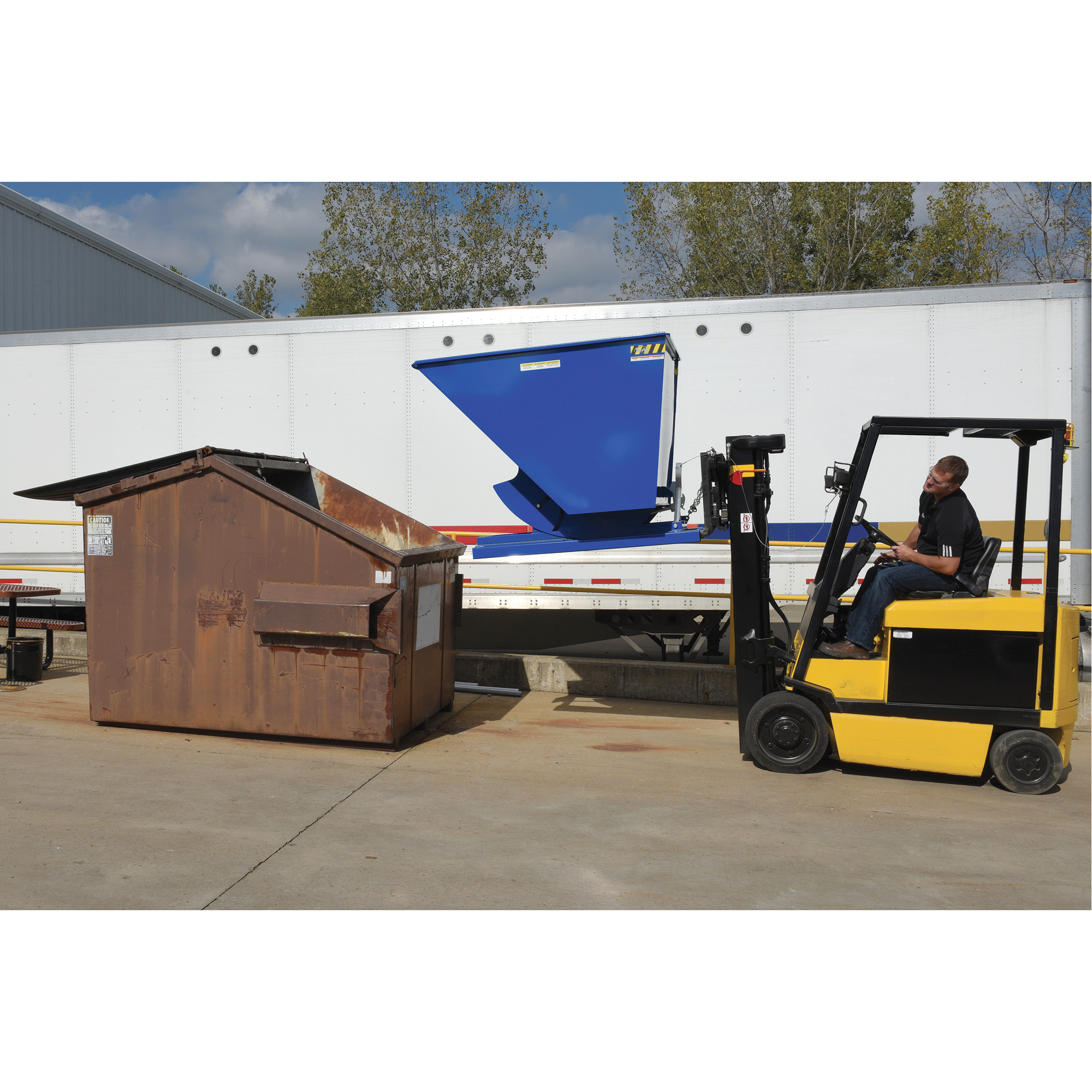 Conteneur autobasculeur, Acier, 2-1/2 vg³, Bleu – Image 2