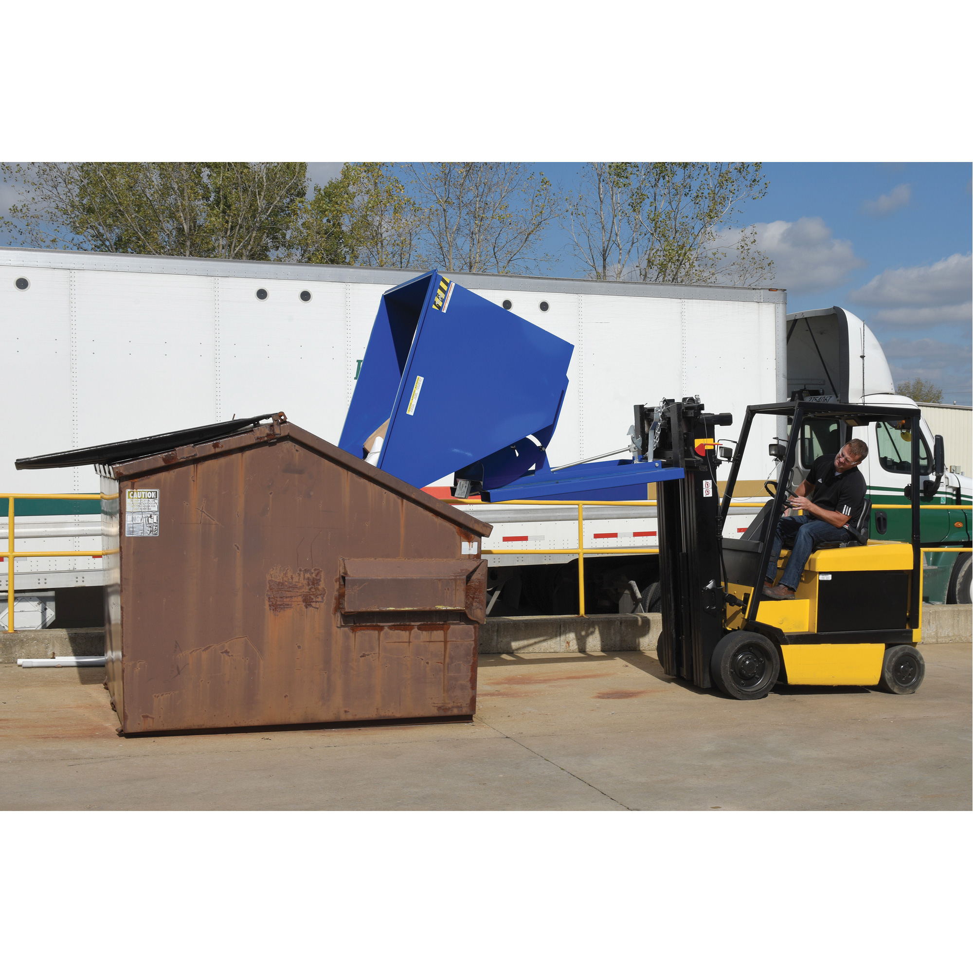 Conteneur autobasculeur, Acier, 2-1/2 vg³, Bleu – Image 3
