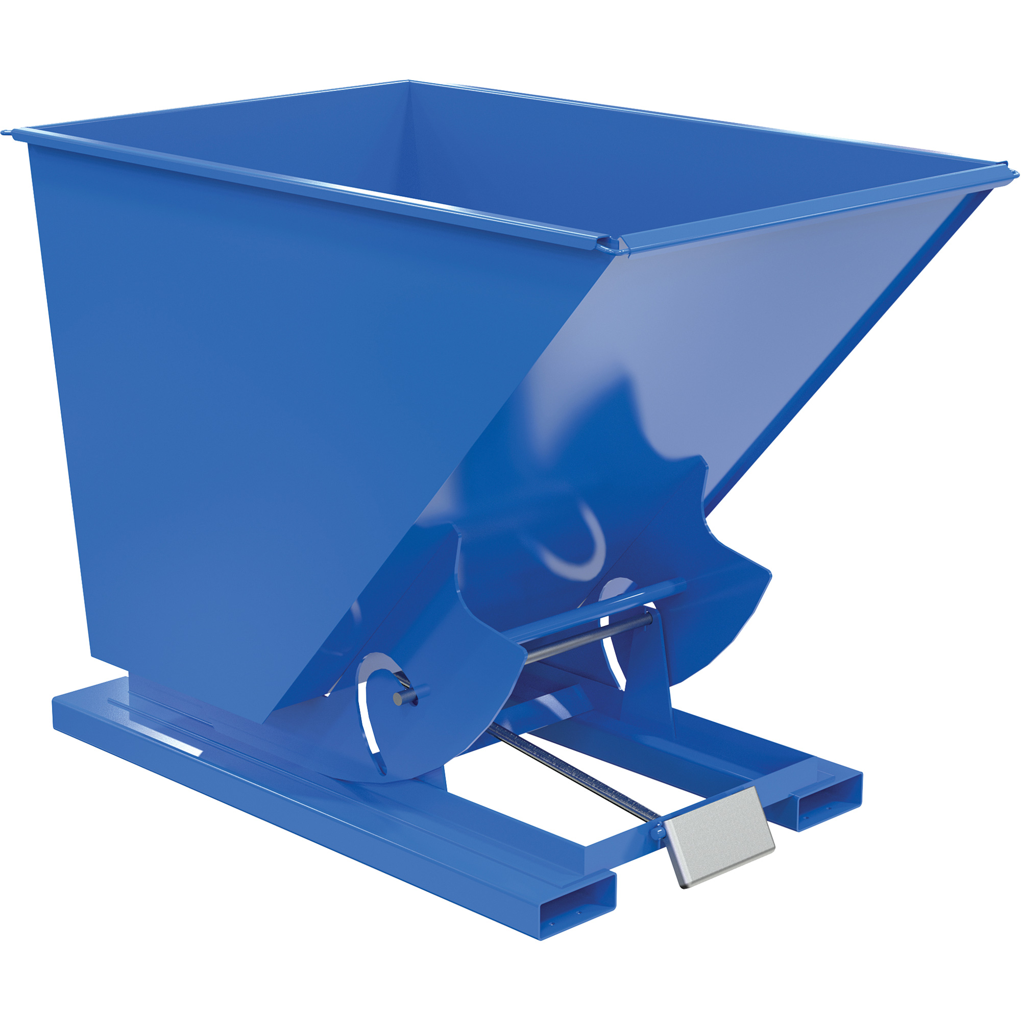 Conteneur autobasculeur, Acier, 1-1/2 vg³, Bleu