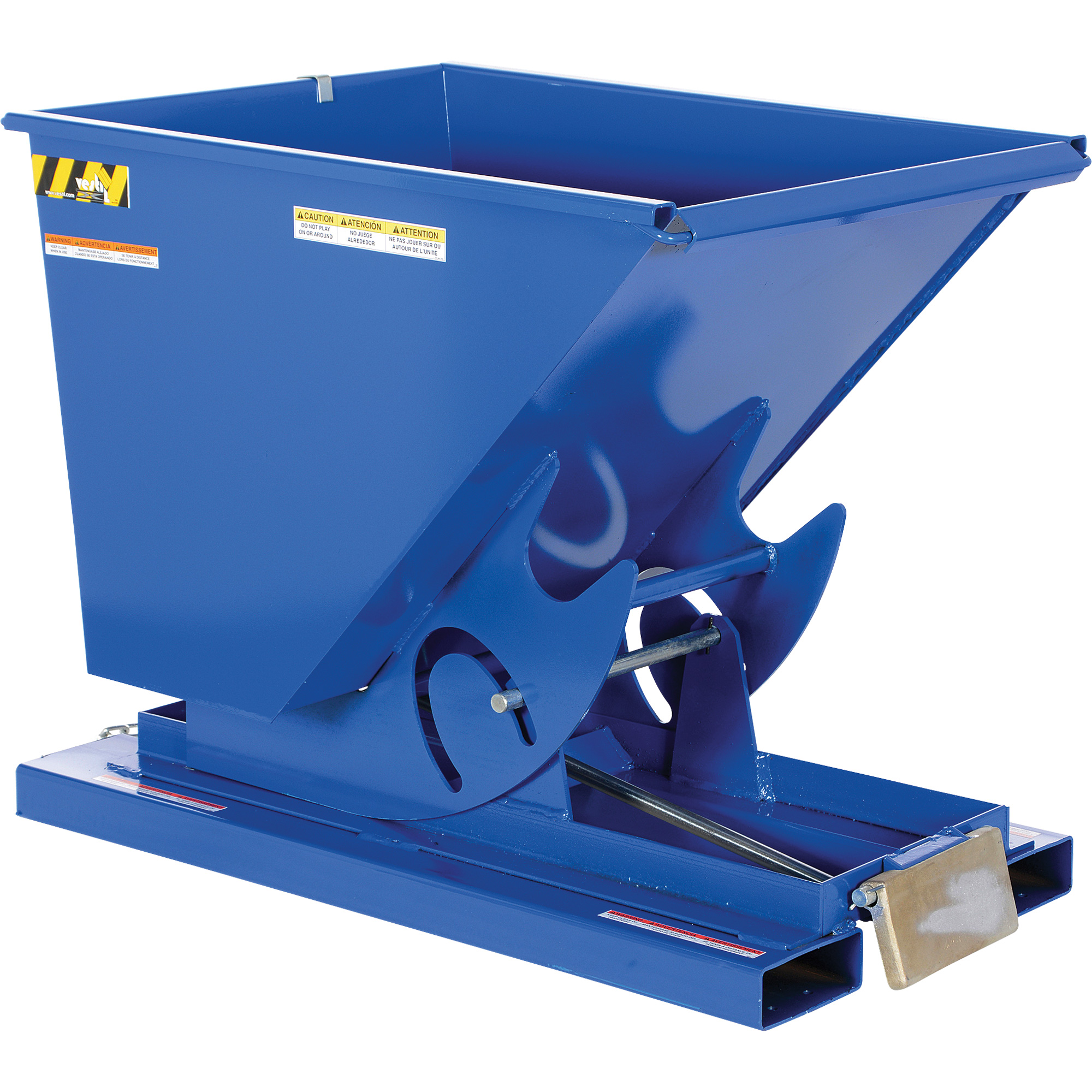 Conteneur autobasculeur, Acier, 1/2 vg³, Bleu