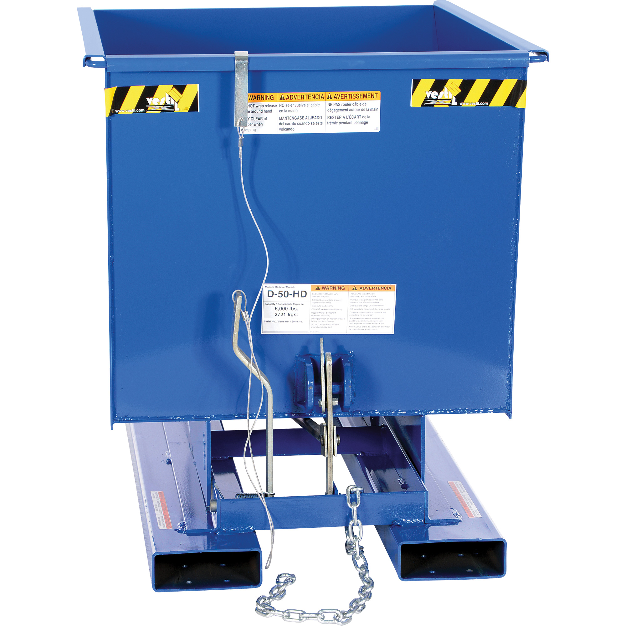 Conteneur autobasculeur, Acier, 1/2 vg³, Bleu – Image 6