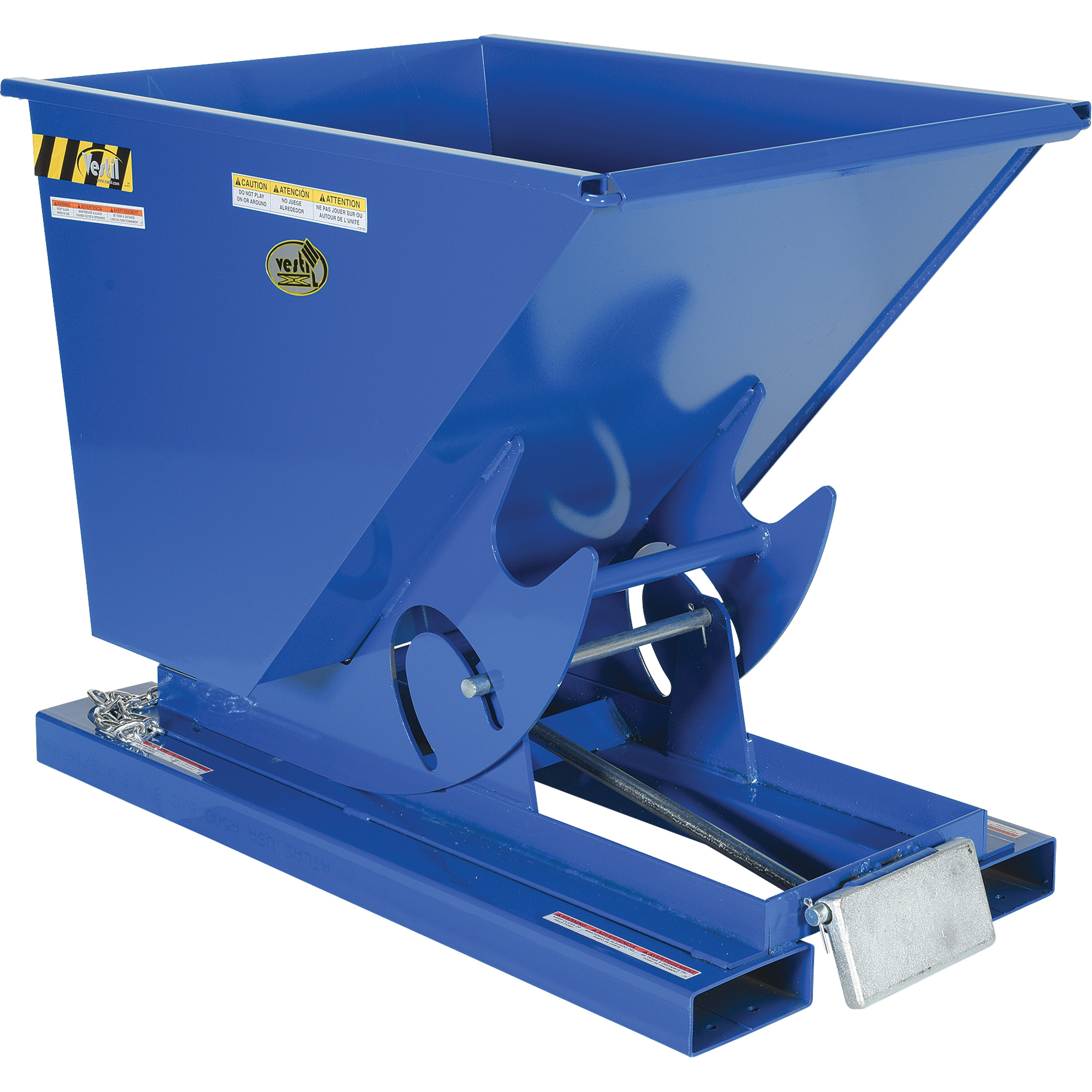 Conteneur autobasculeur, Acier, 1/2 vg³, Bleu
