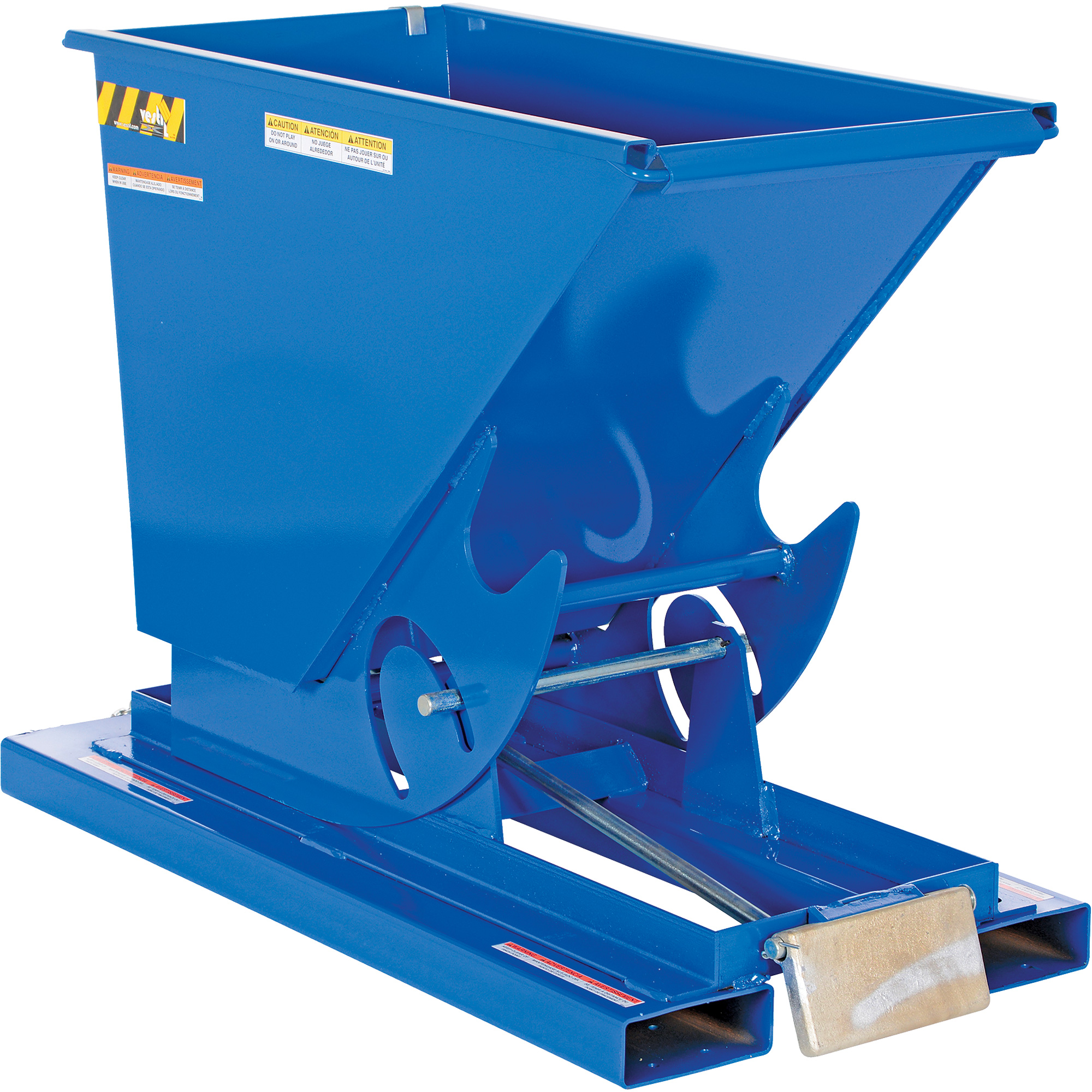 Conteneur autobasculeur, Acier, 1/3 vg³, Bleu