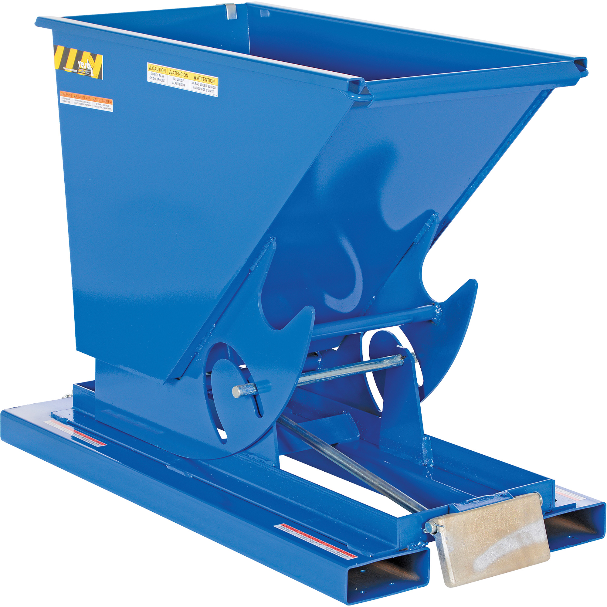 Conteneur autobasculeur, Acier, 1/3 vg³, Bleu