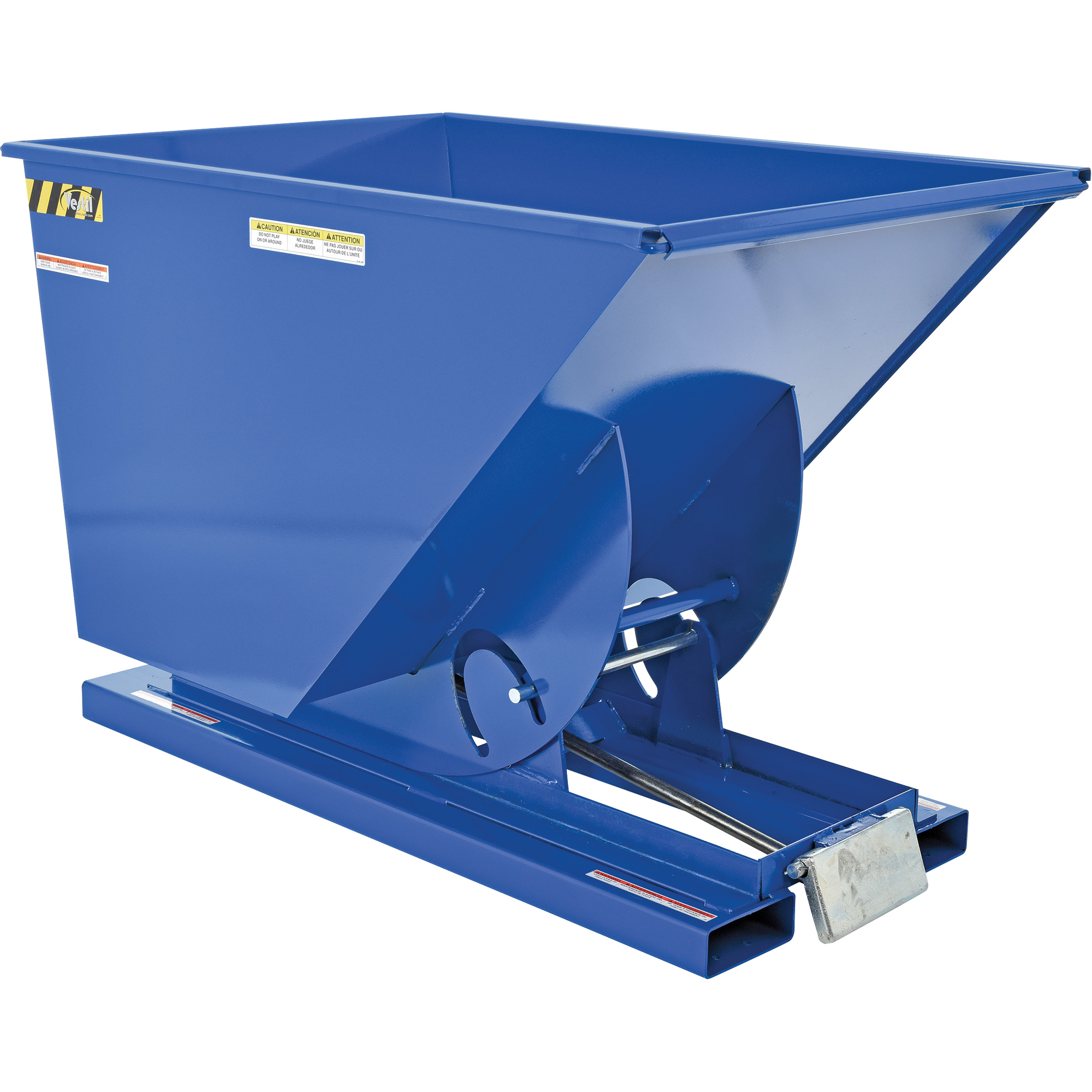 Conteneur autobasculeur, Acier, 1 vg³, Bleu